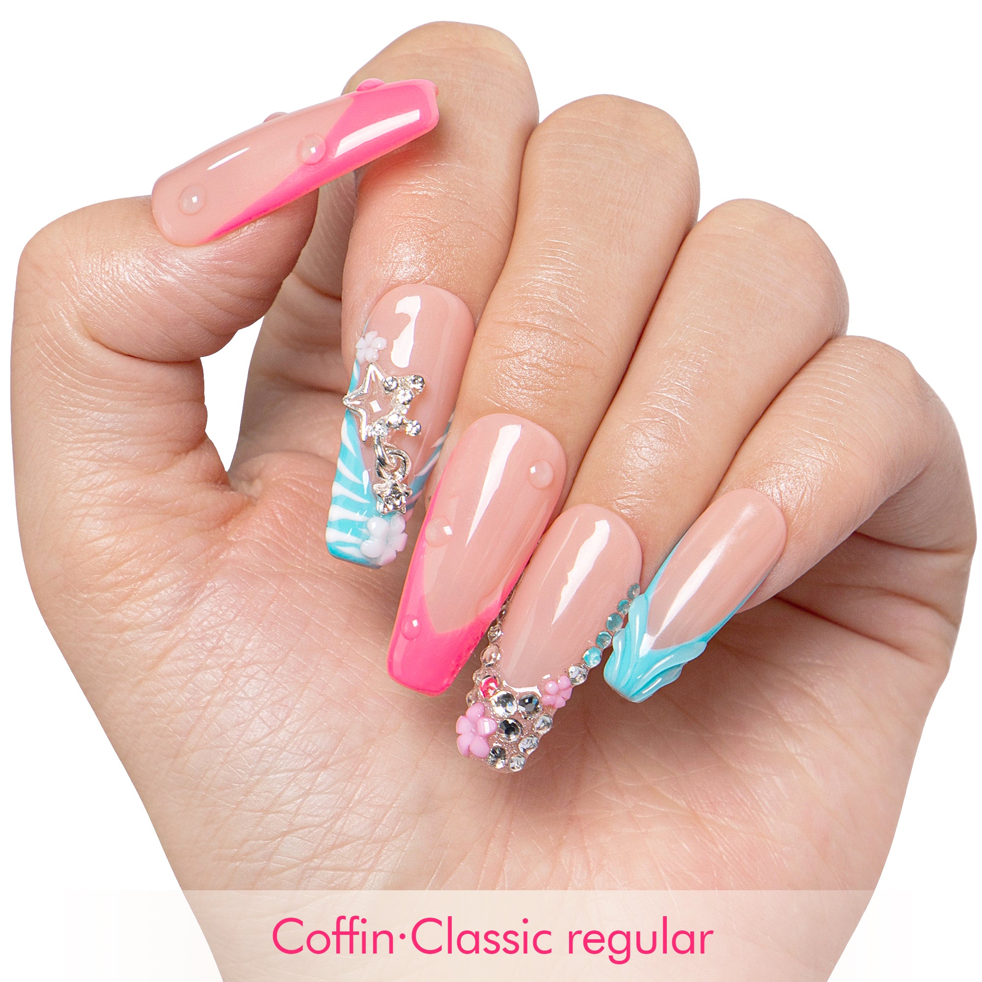 Cotton Candy Obsession Handmade Nails H581