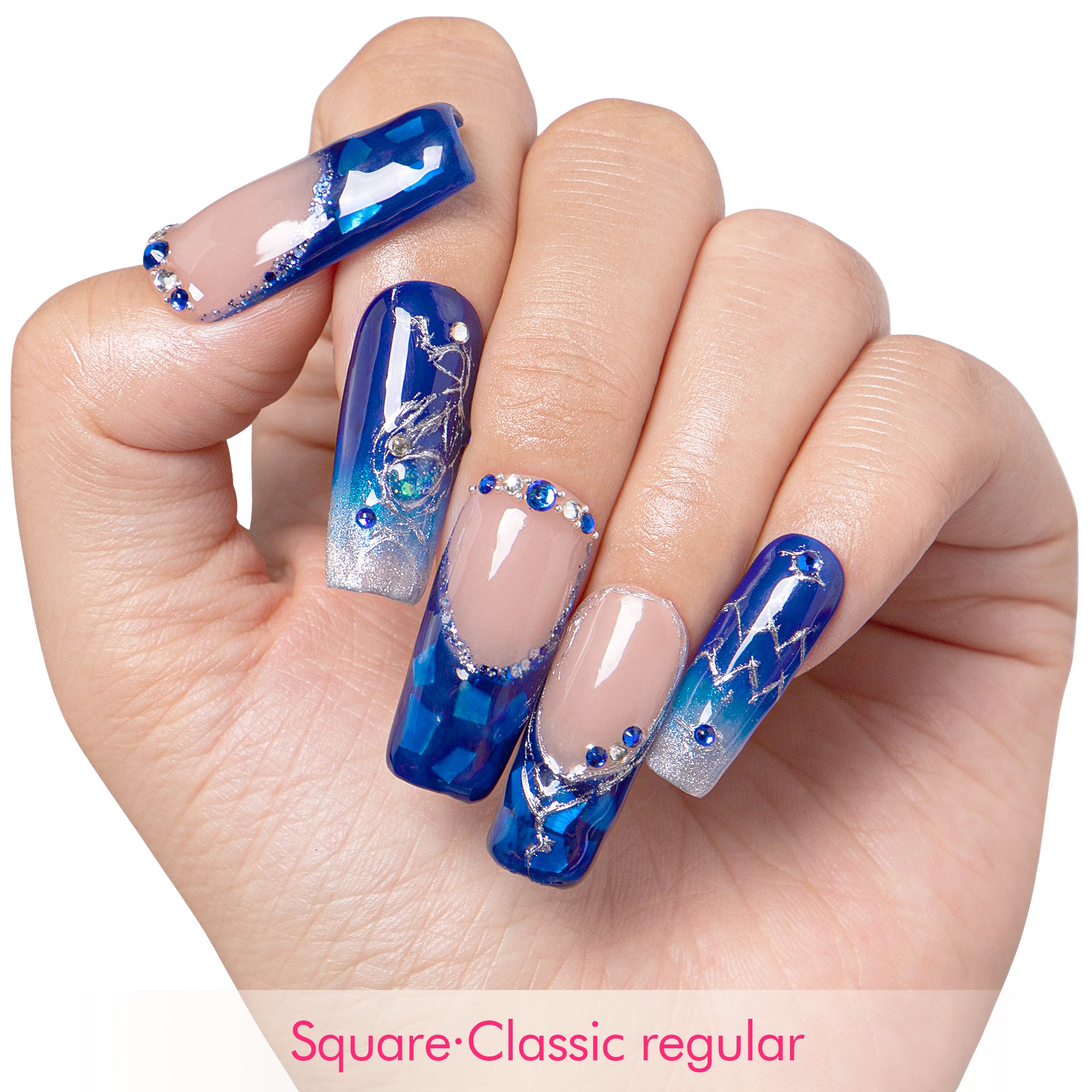 Aquarius Ice Queen Handmade Nails H589