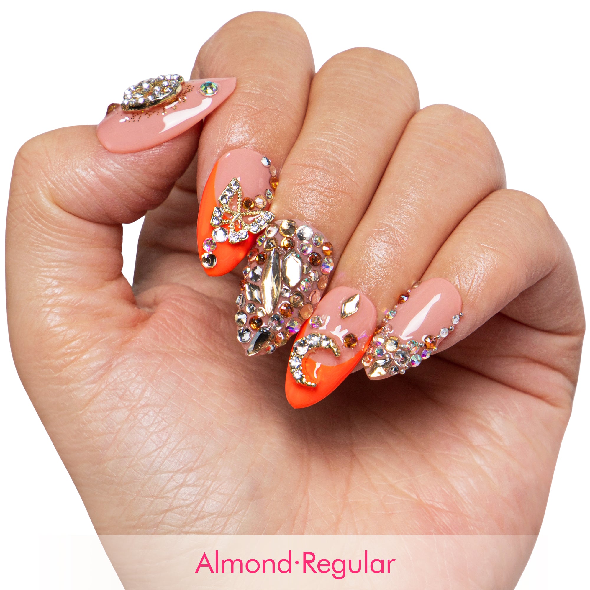 Neon Moon Cancer Handmade Nails H590