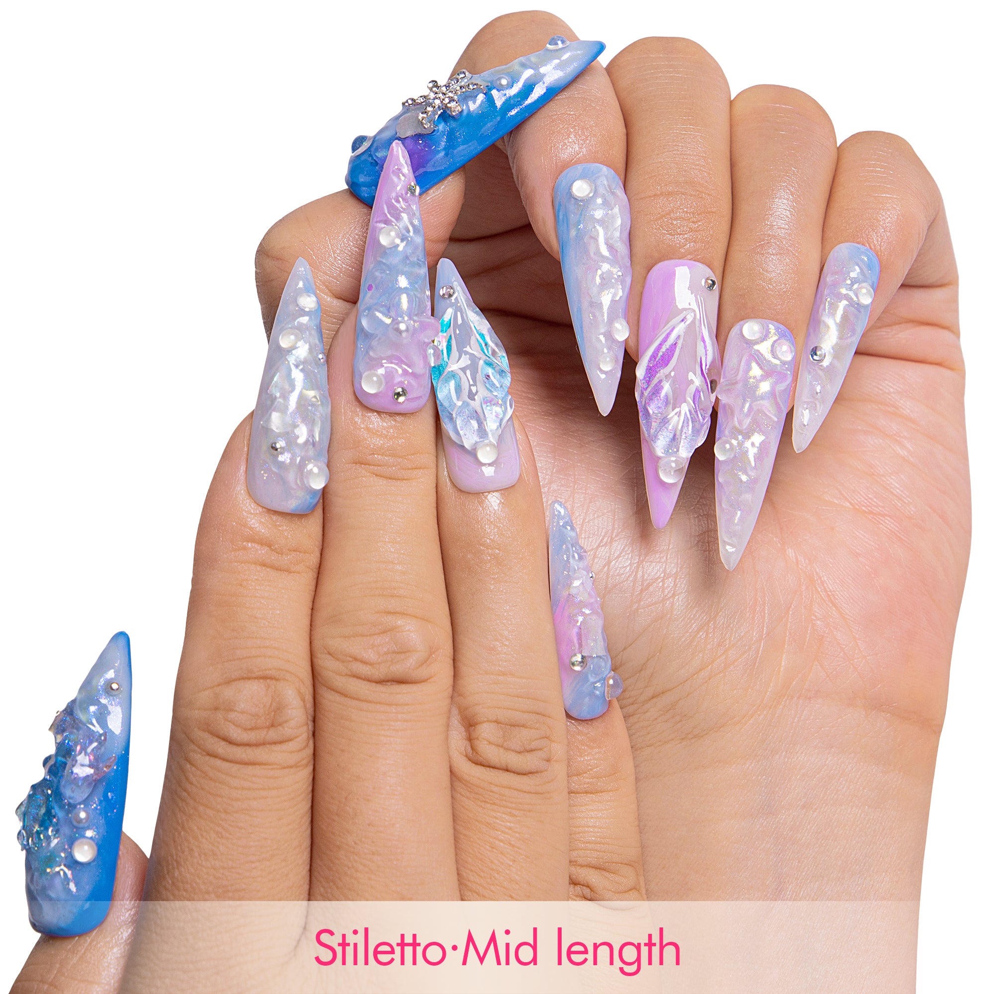 Pisces Moonrise Handmade Nails H592