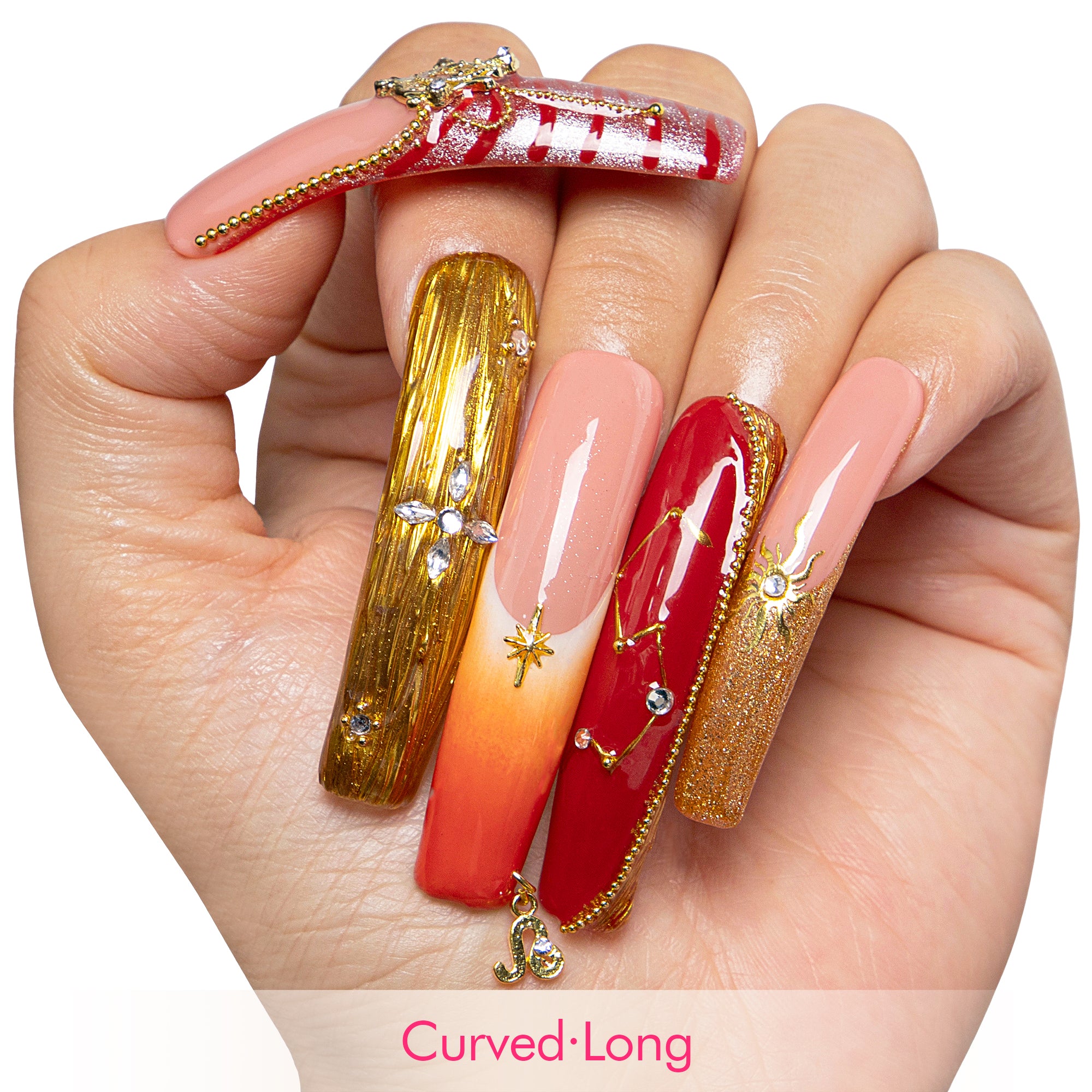 Leo’s Golden Hour Handmade Nails H593