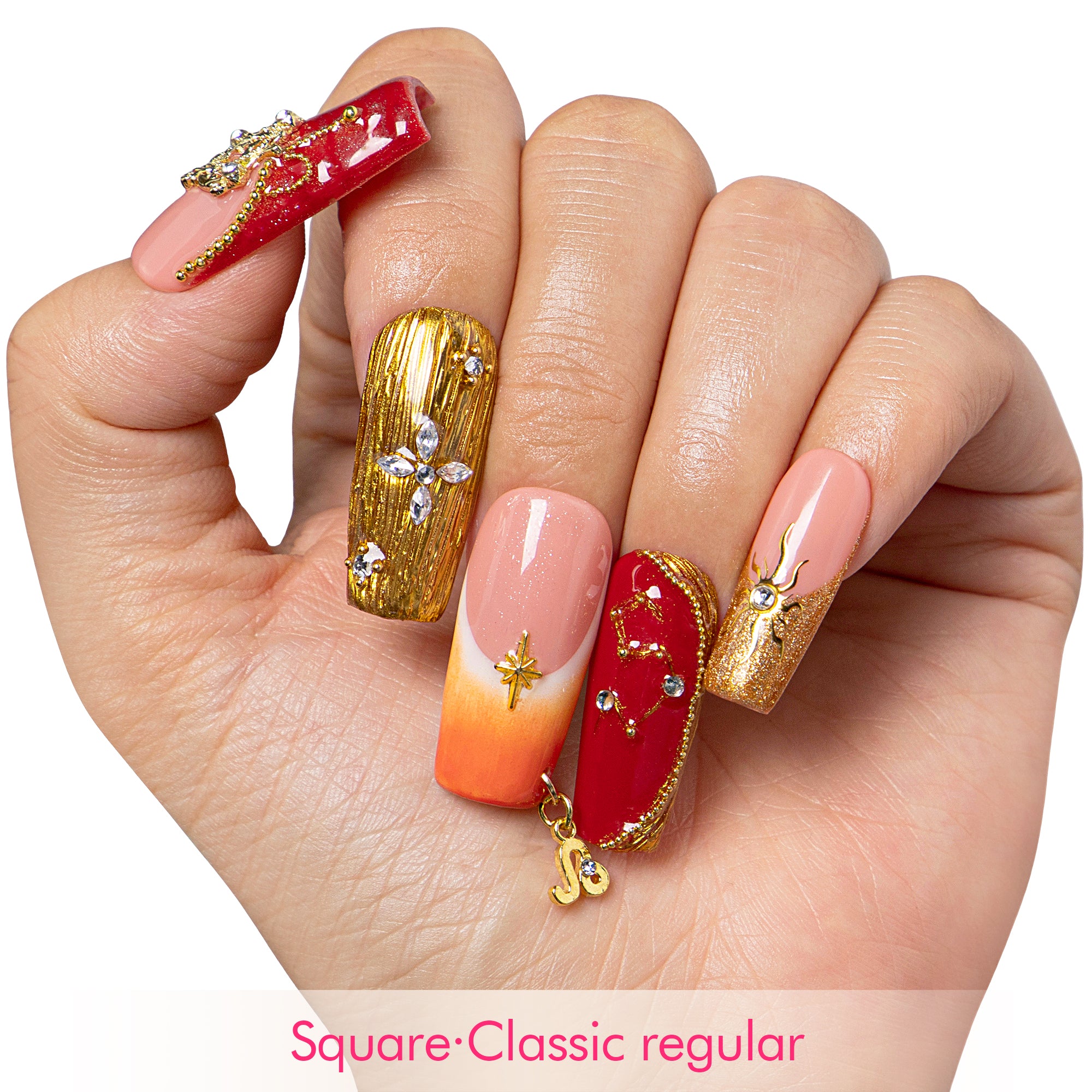 Leo’s Golden Hour Handmade Nails H593