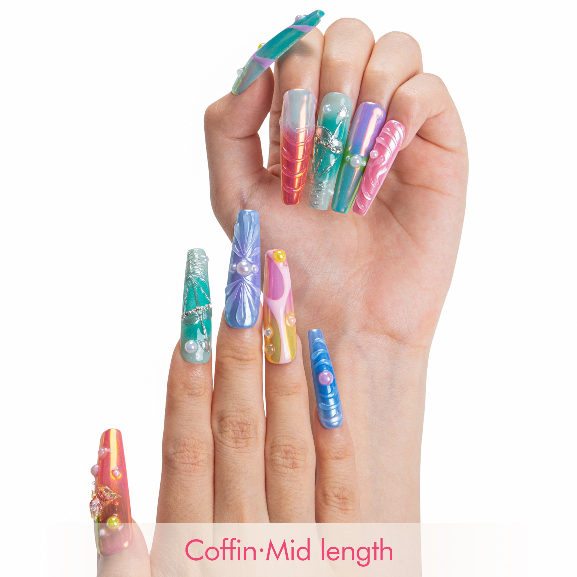 Sagittarius Spark Handmade Nails H594