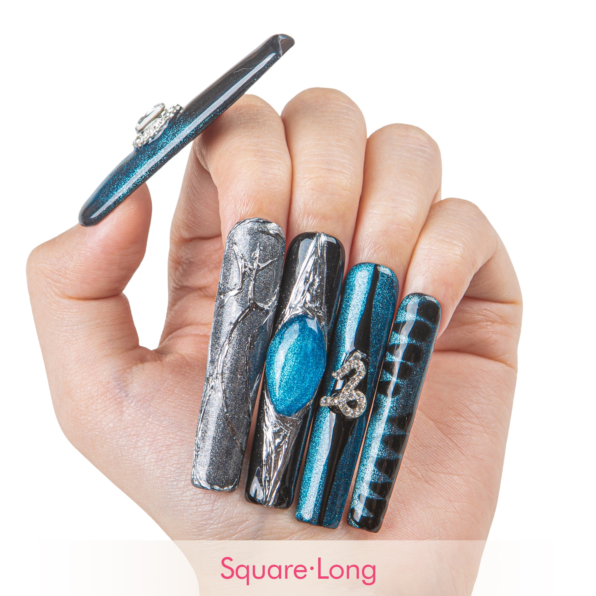 Capricorn Cosmic Energy Handmade Nails H597