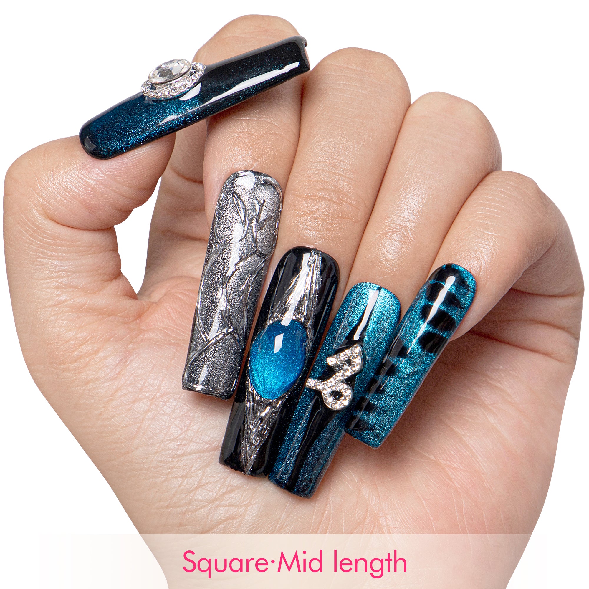 Capricorn Cosmic Energy Handmade Nails H597