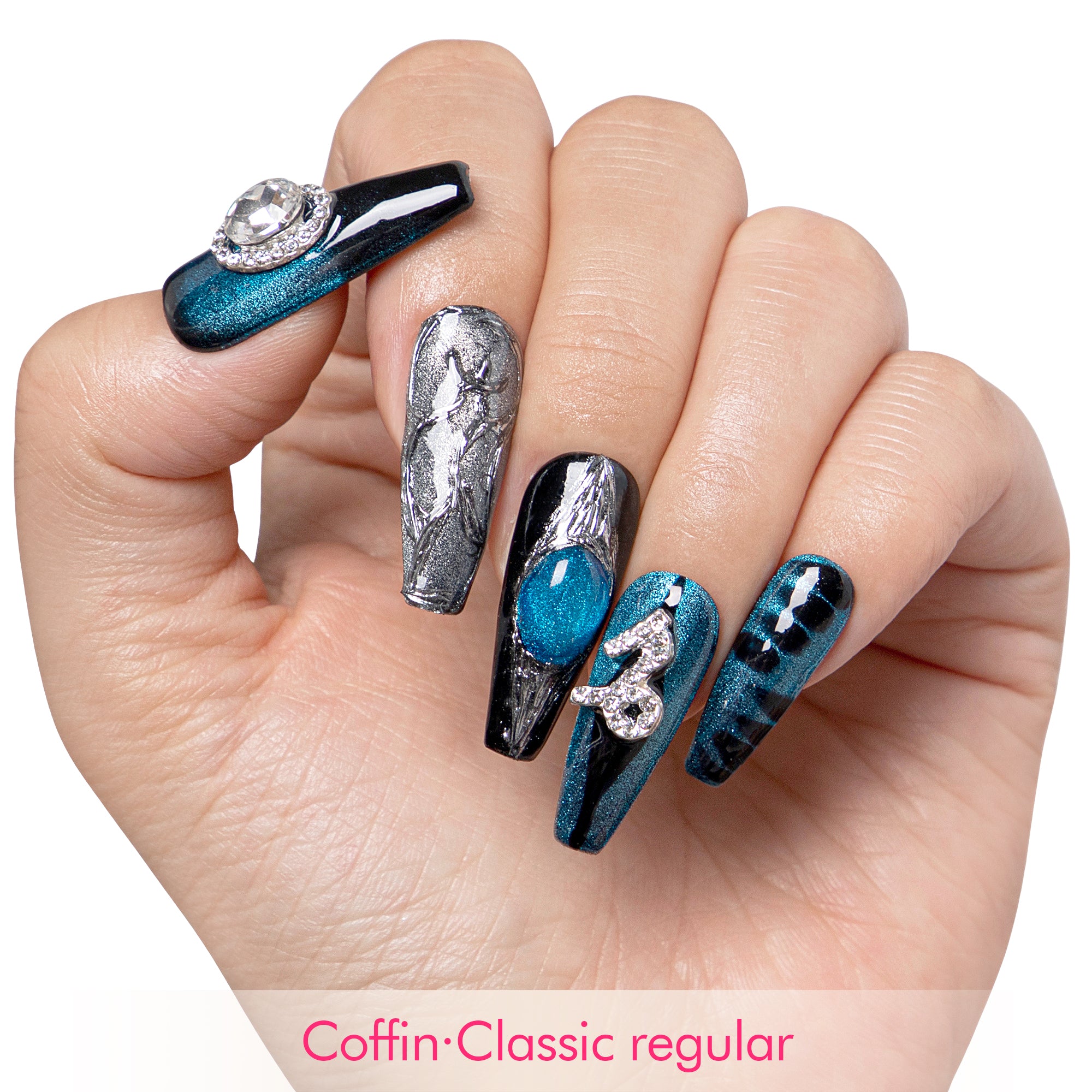 Capricorn Cosmic Energy Handmade Nails H597