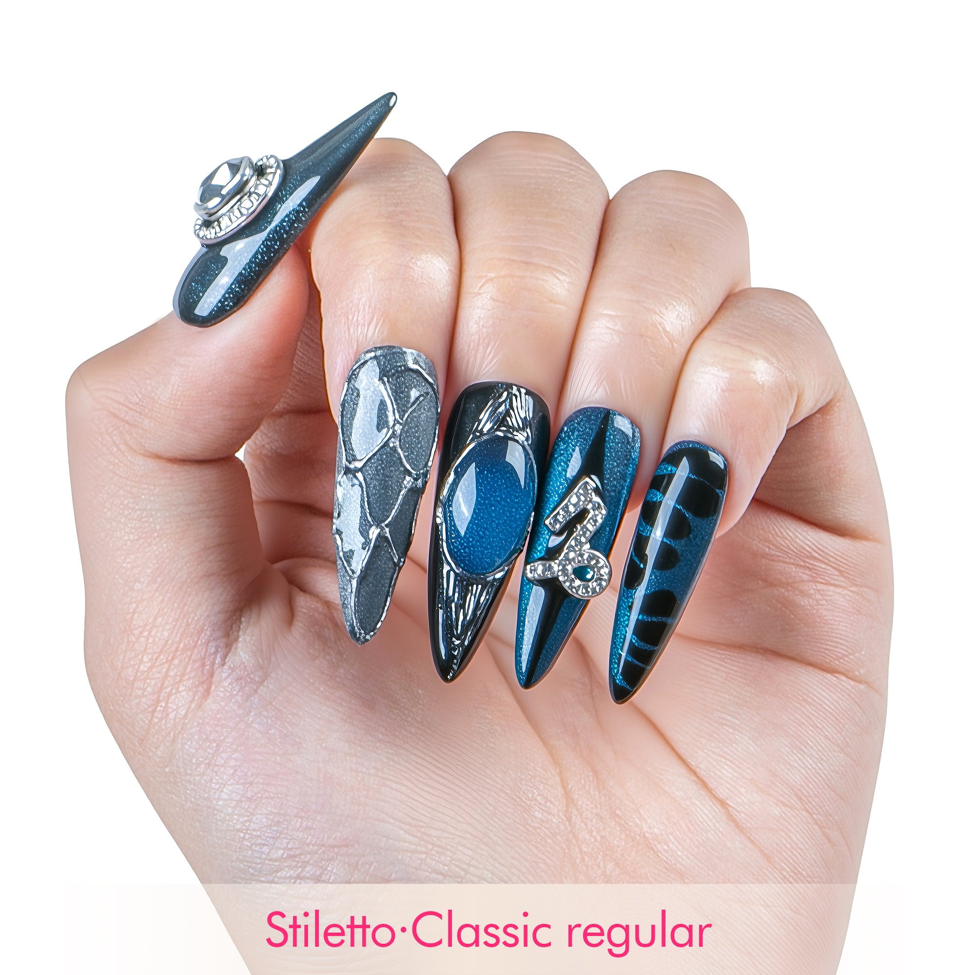 Capricorn Cosmic Energy Handmade Nails H597