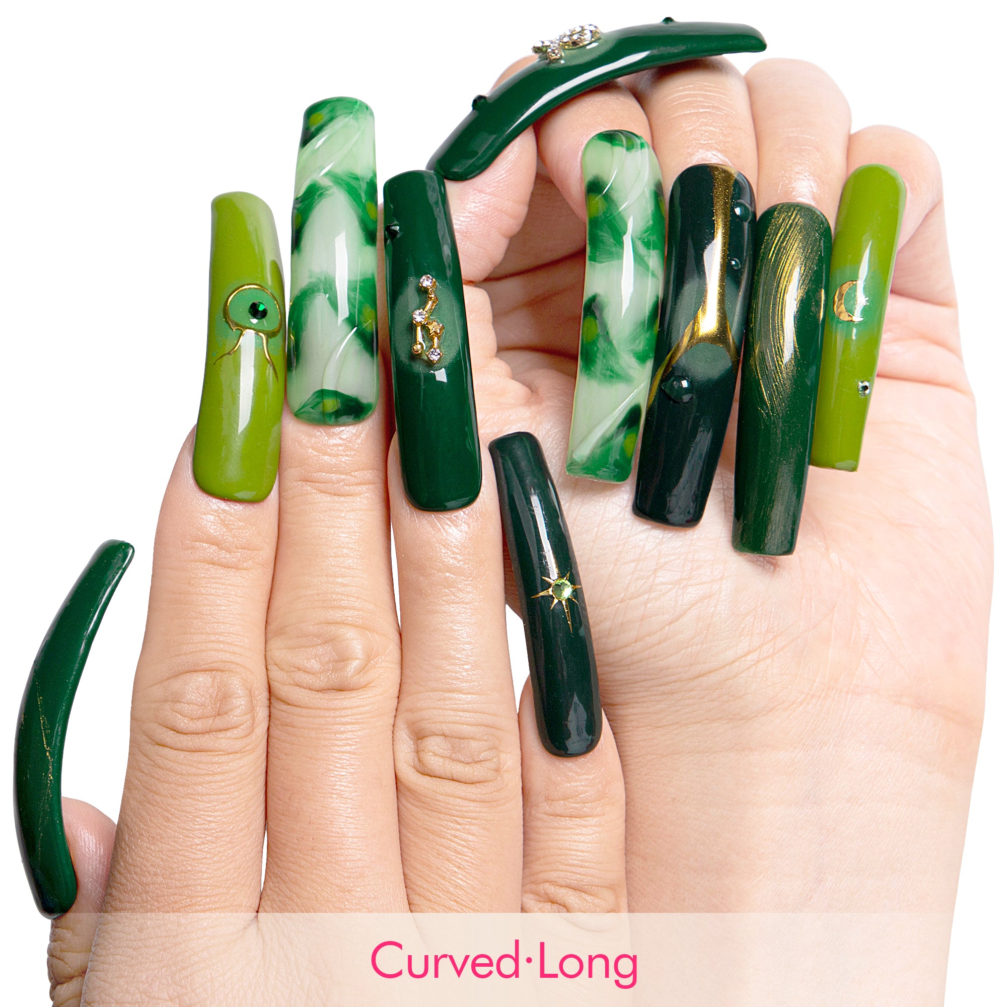 Taurus in Retrograde Handmade Nails H598