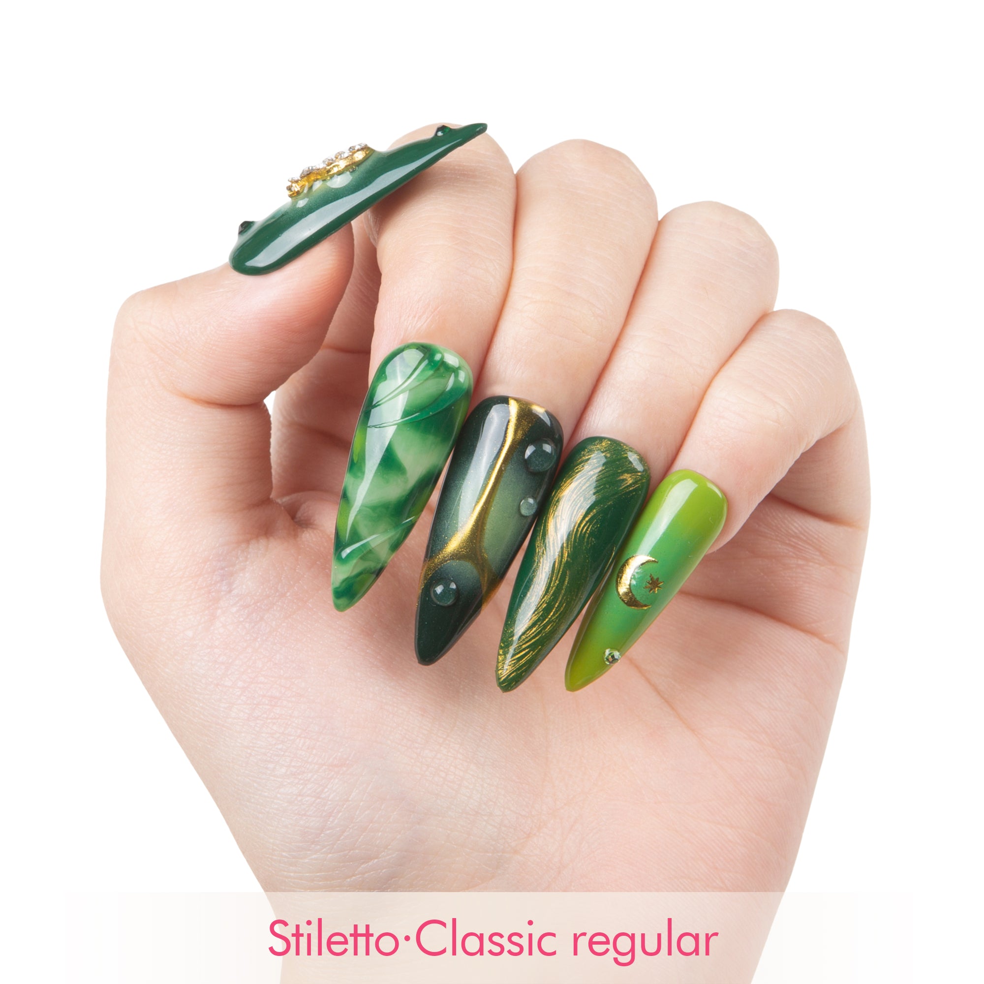 Taurus in Retrograde Handmade Nails H598