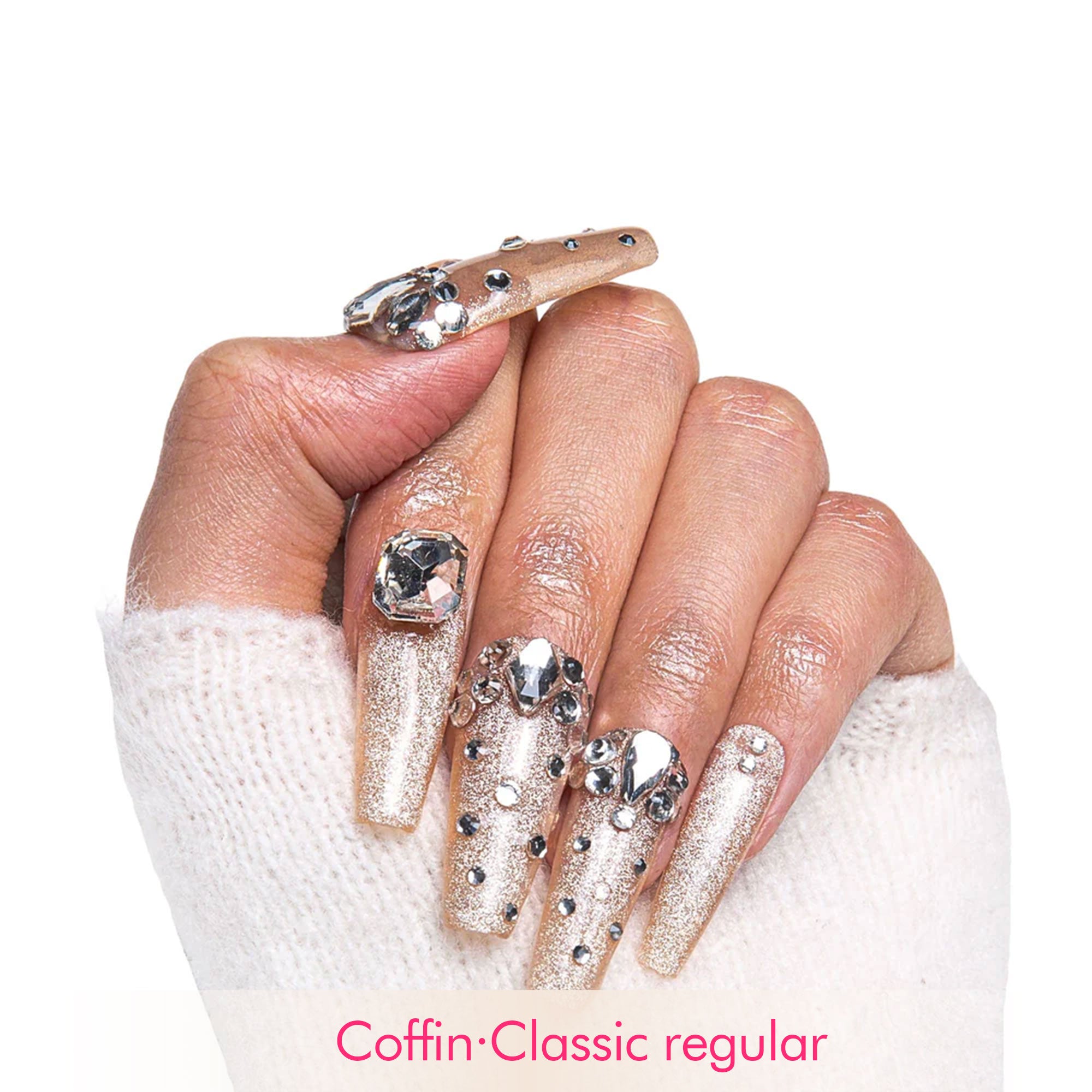 Shine Bright Like a Diamond Handmade Nails H06