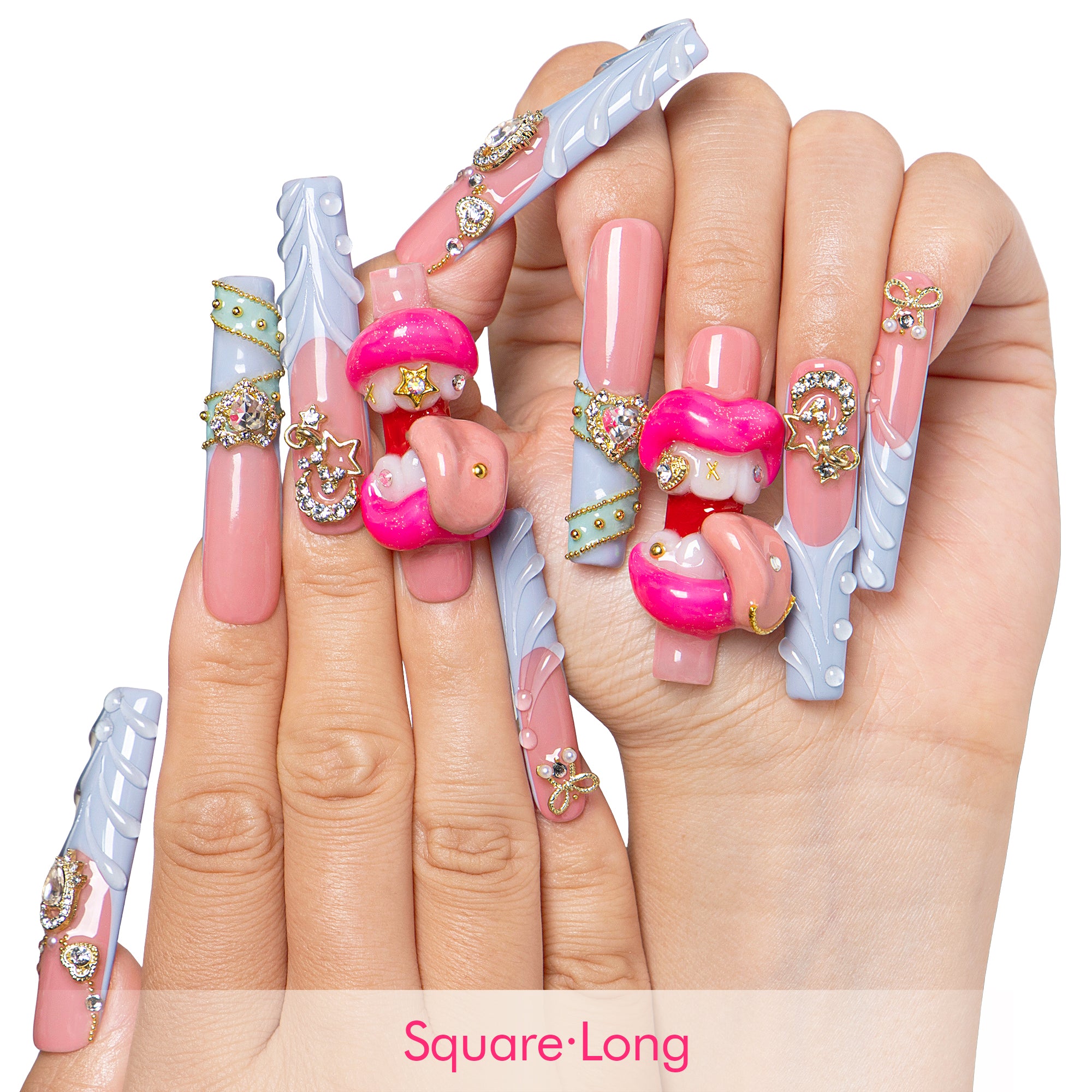 Too Cute to Care Handmade Nails H603