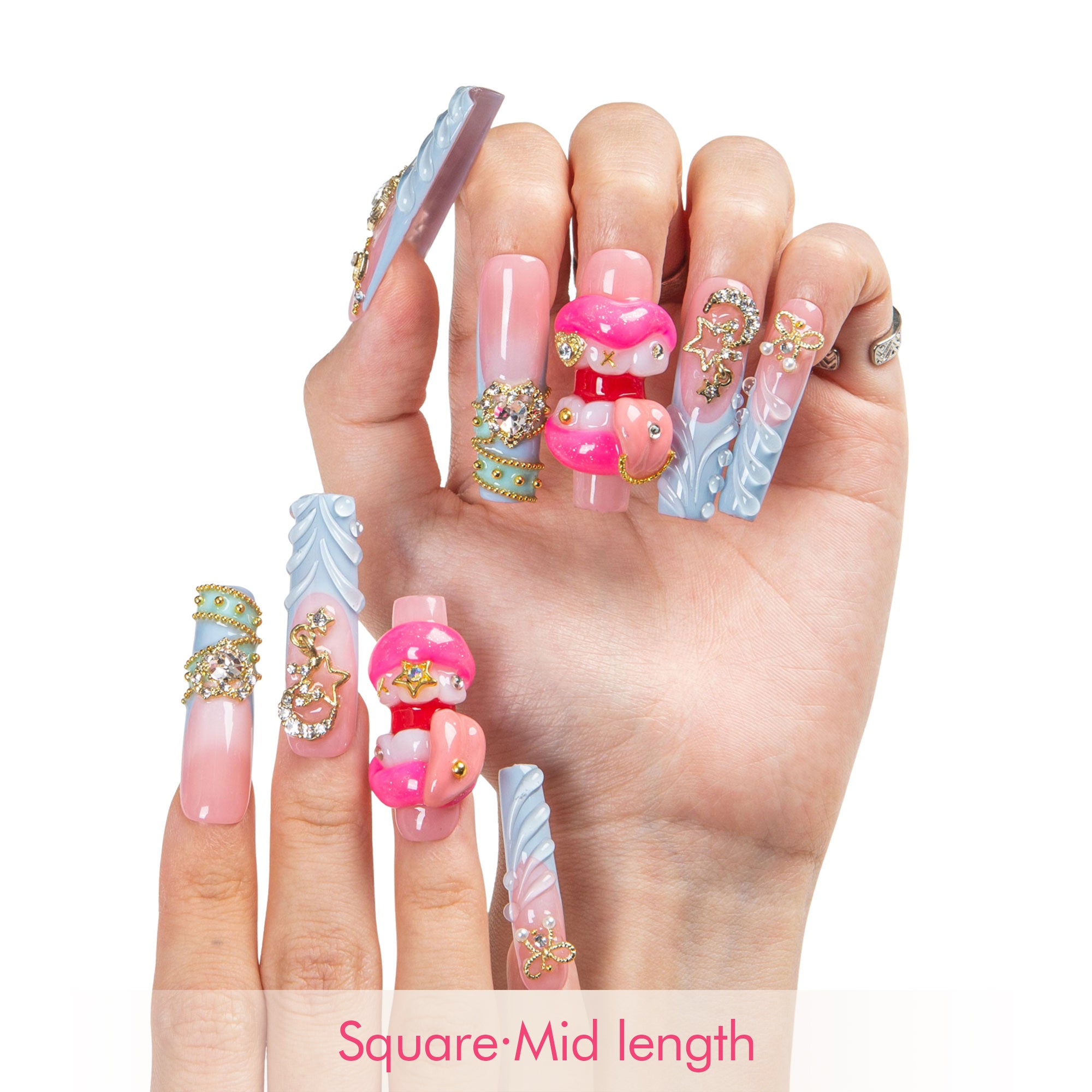 Too Cute to Care Handmade Nails H603
