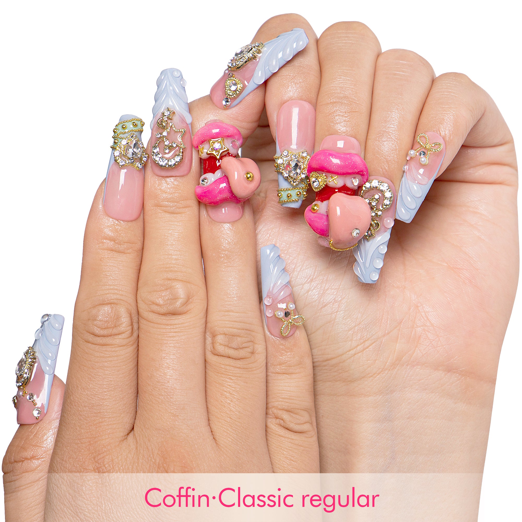 Too Cute to Care Handmade Nails H603