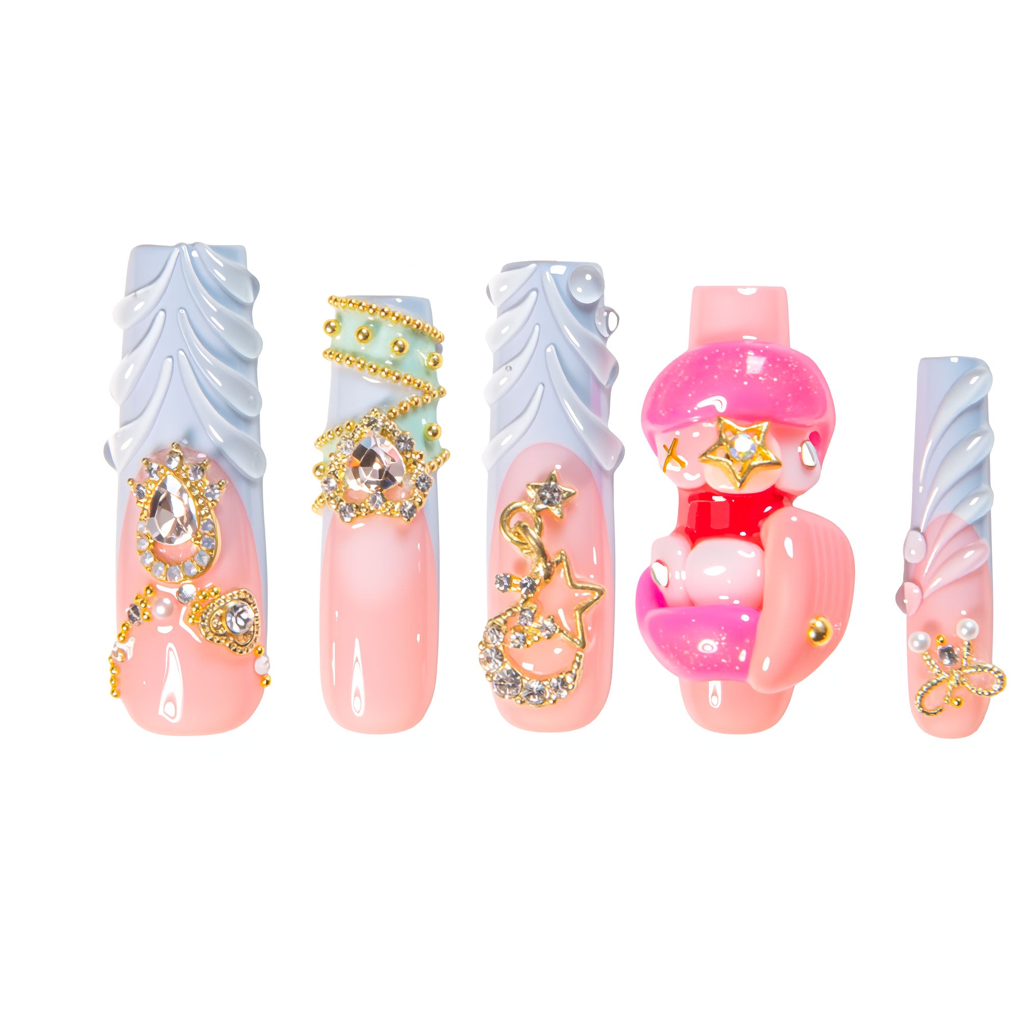 Too Cute to Care Handmade Nails H603