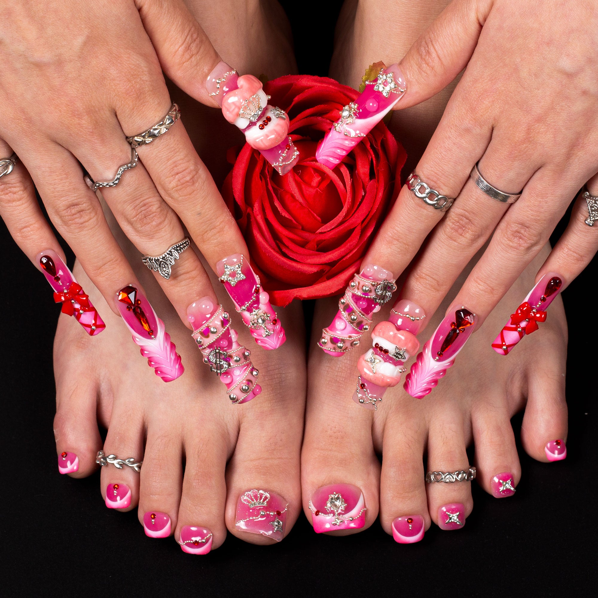 Toxic Princess Era Combo Set Handmade Nails H604+T604