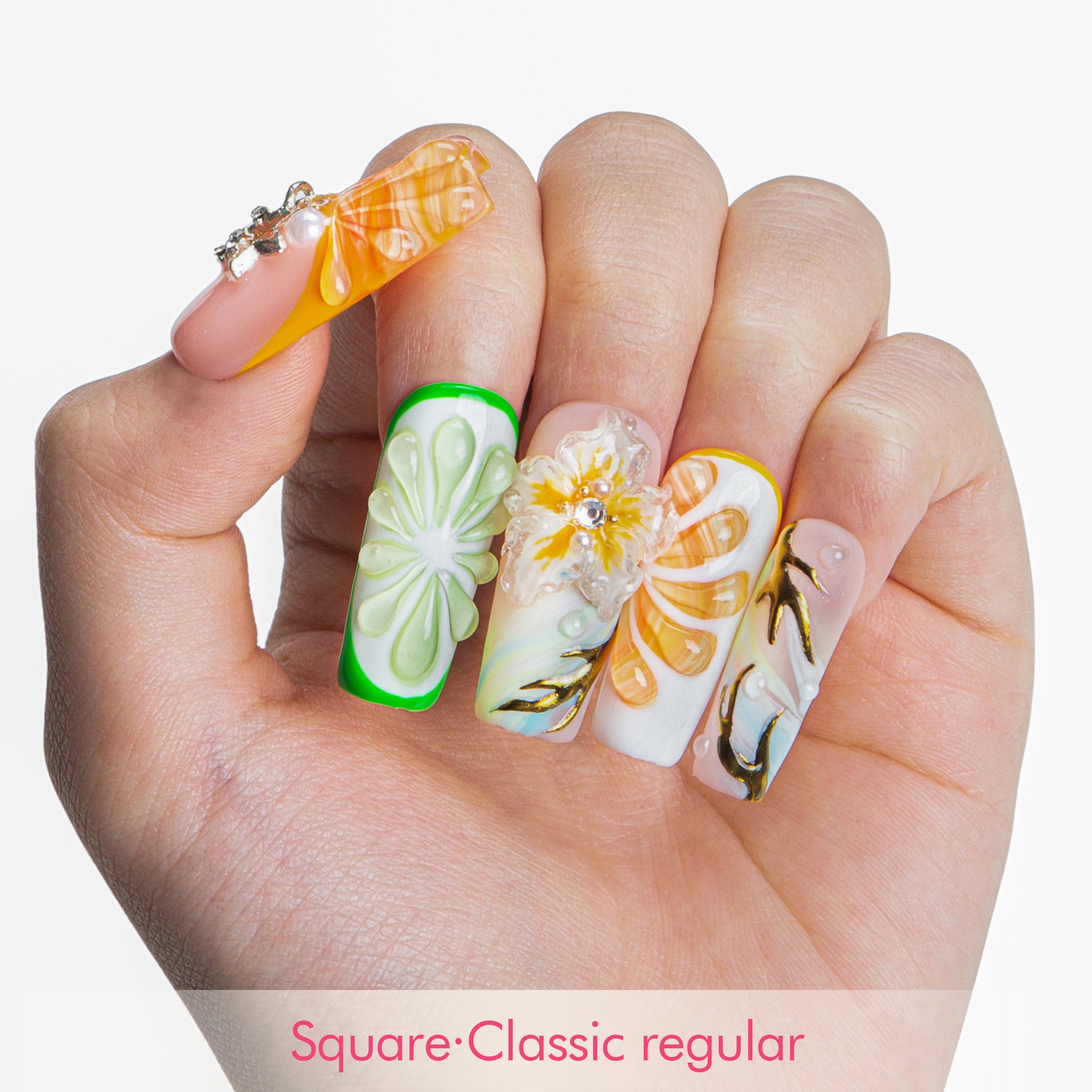 Juicy But Jaded Handmade Nails H605