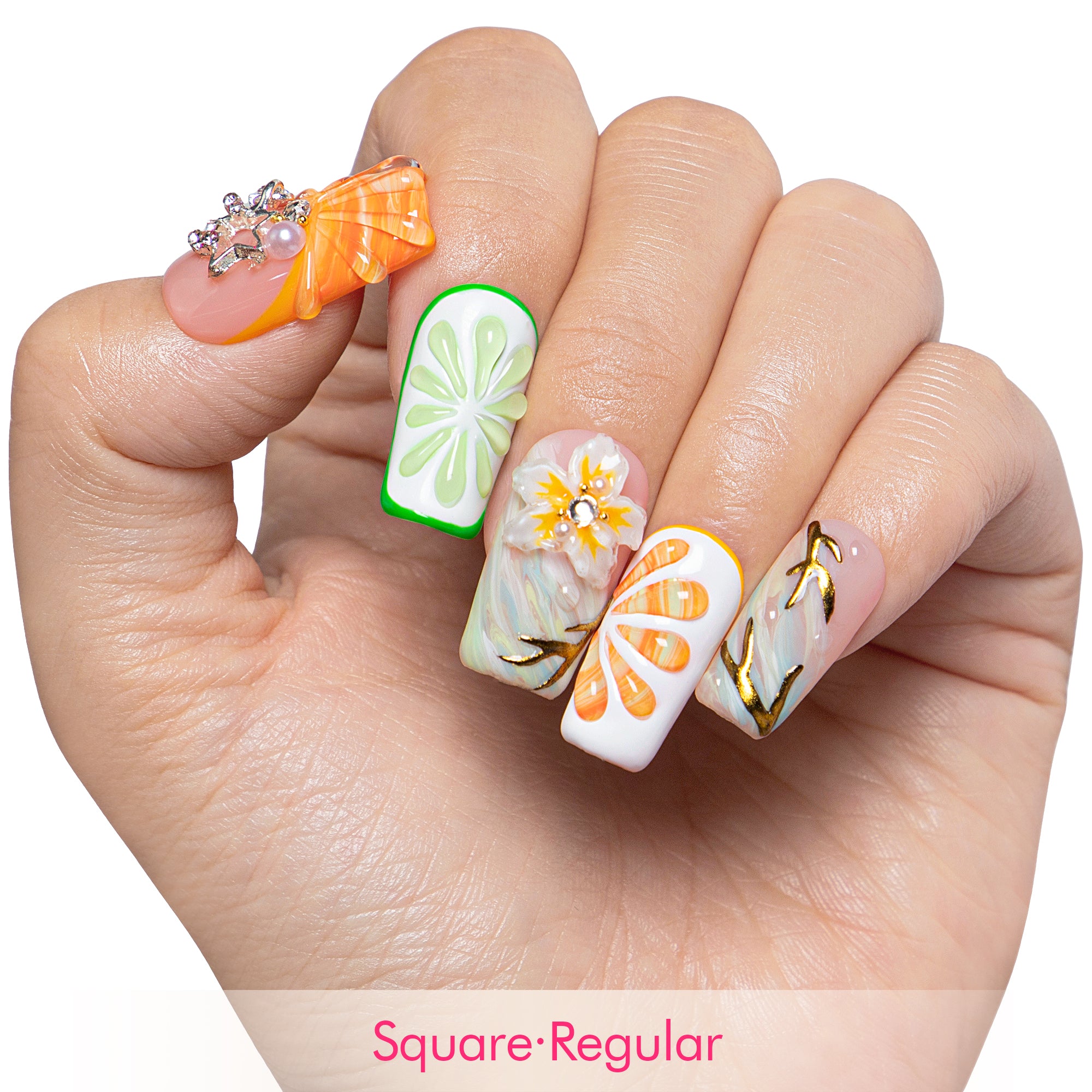 Juicy But Jaded Handmade Nails H605