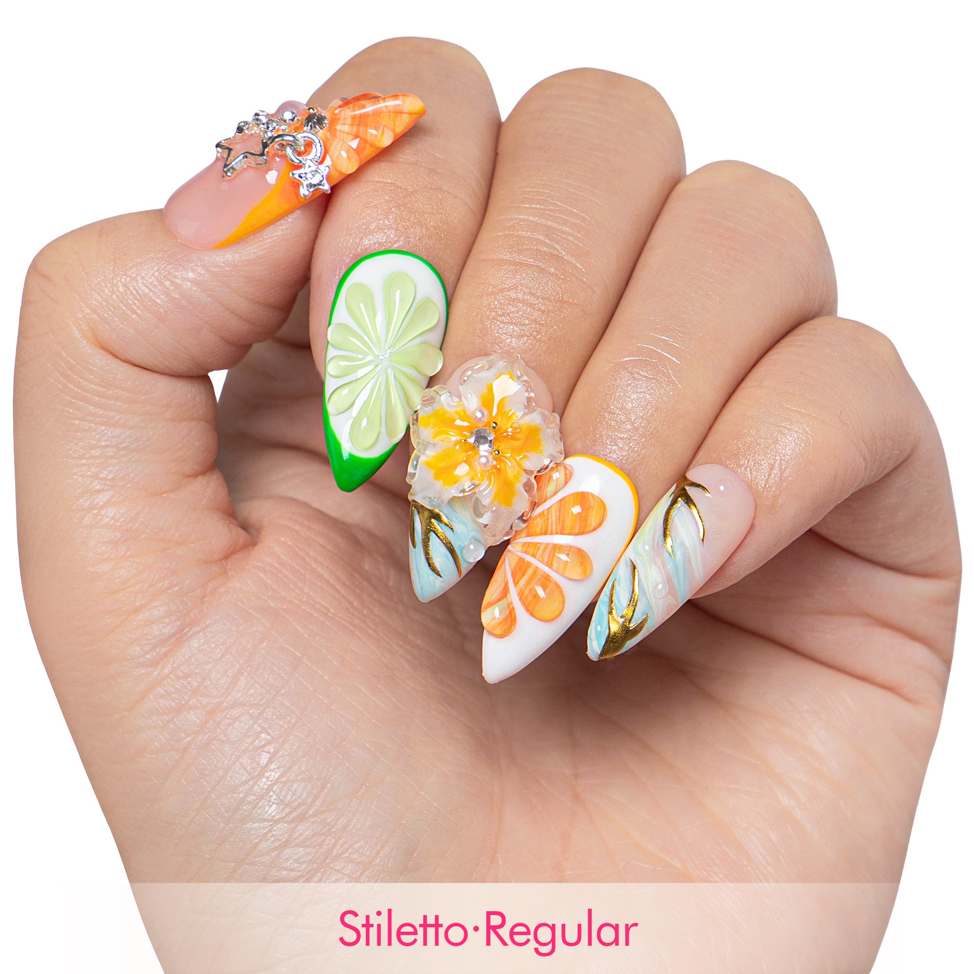 Juicy But Jaded Handmade Nails H605