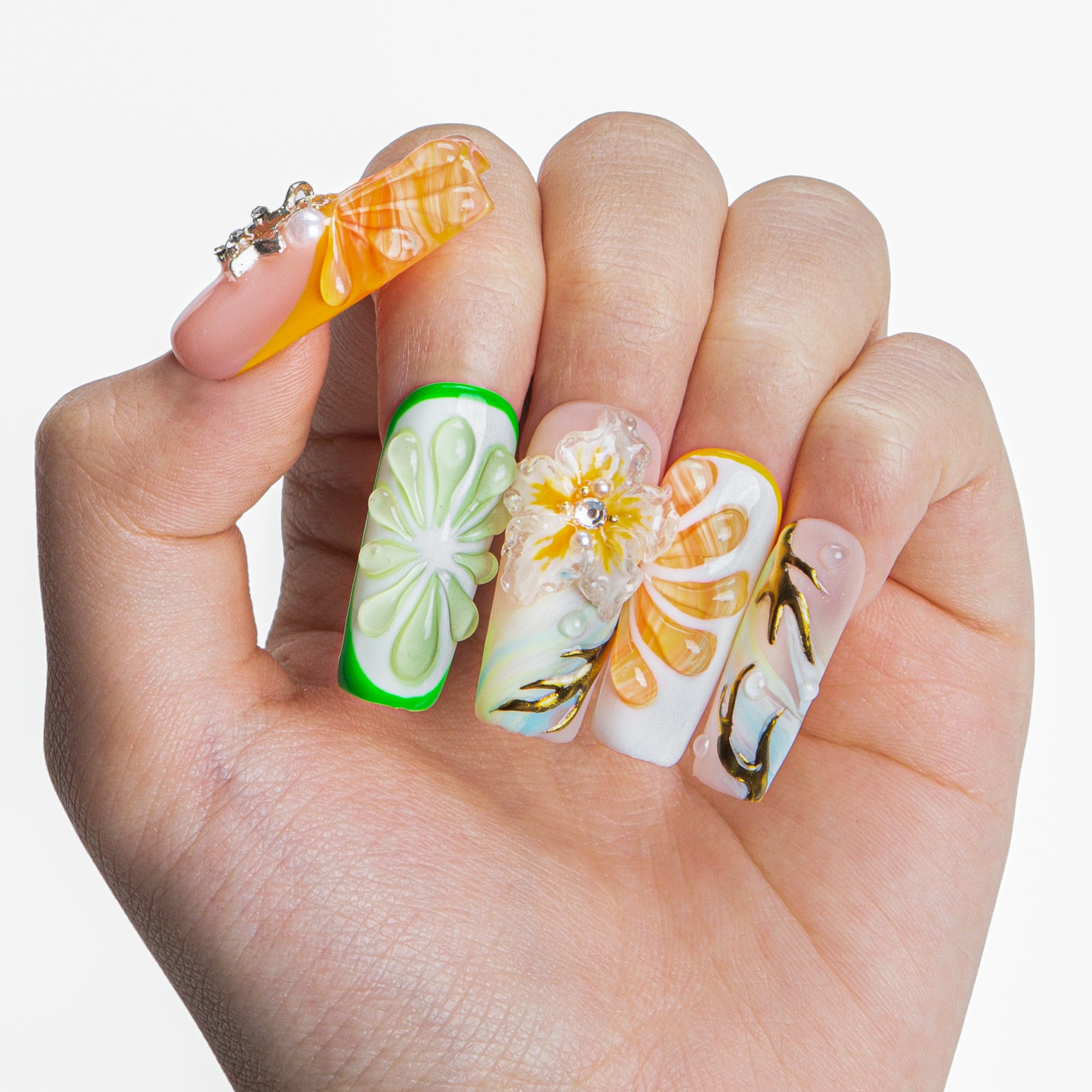 Juicy But Jaded Handmade Nails H605