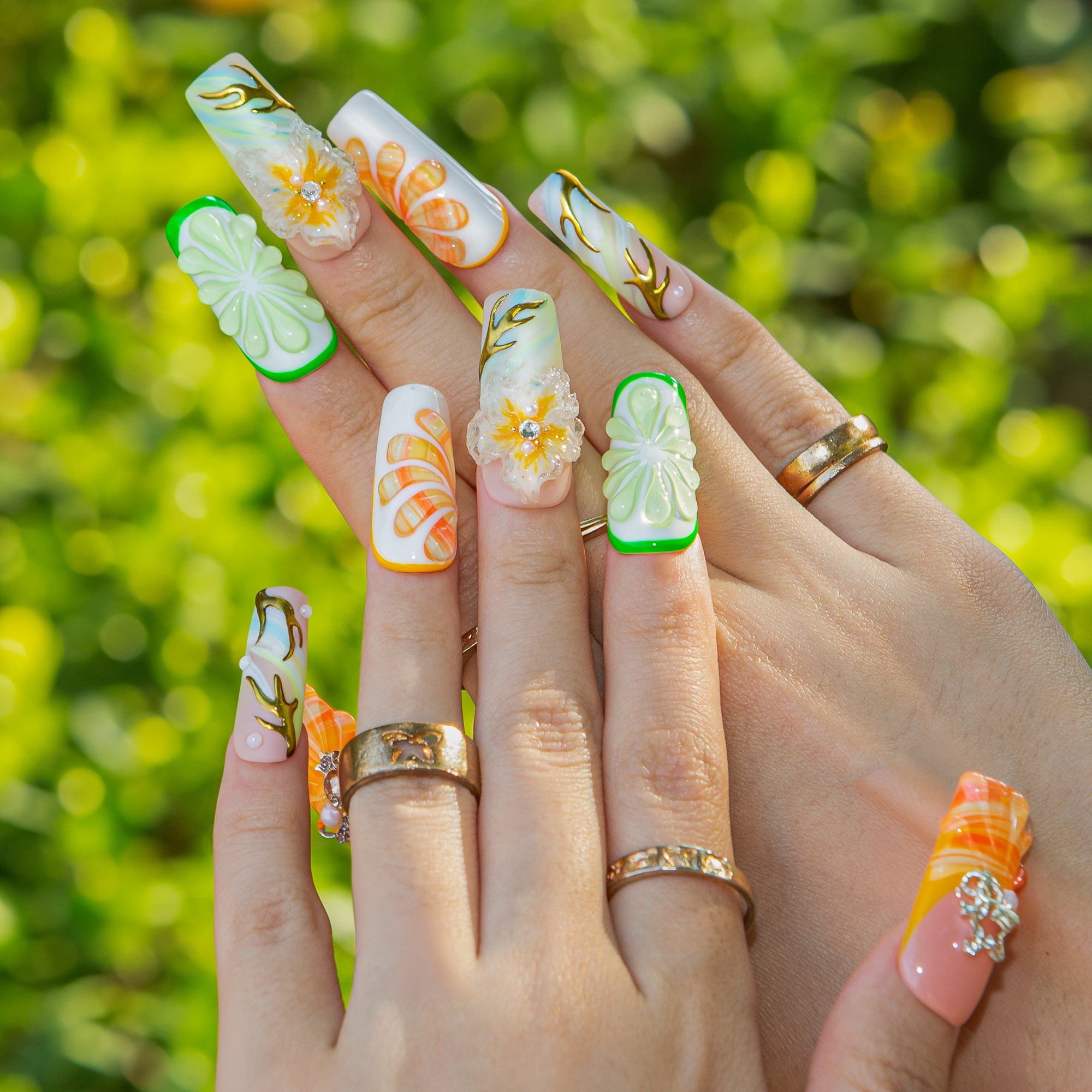 Juicy But Jaded Handmade Nails H605