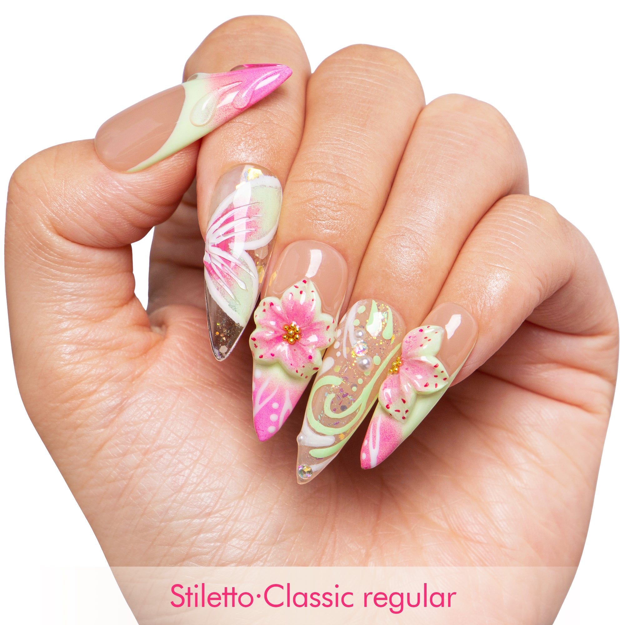 Flower Child, Heartbreaker Handmade Nails H607