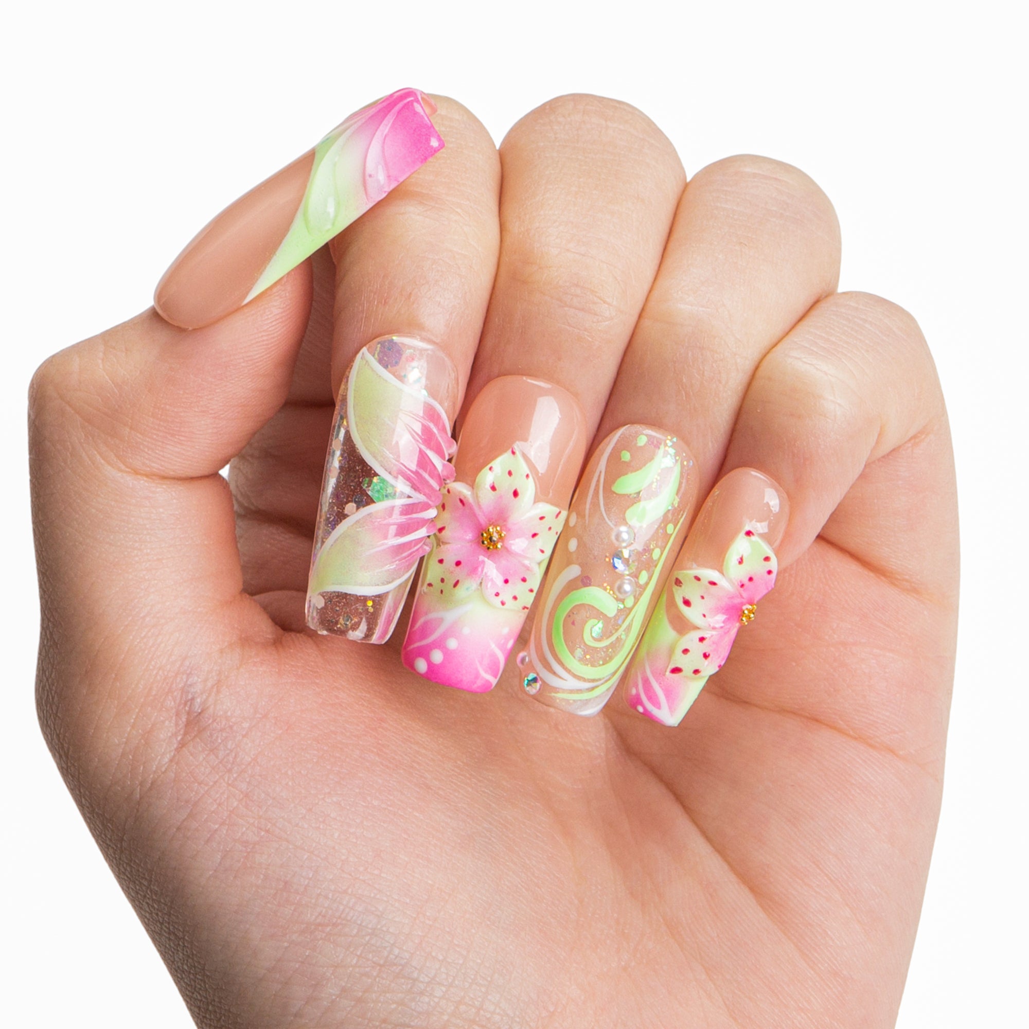 Flower Child, Heartbreaker Handmade Nails H607