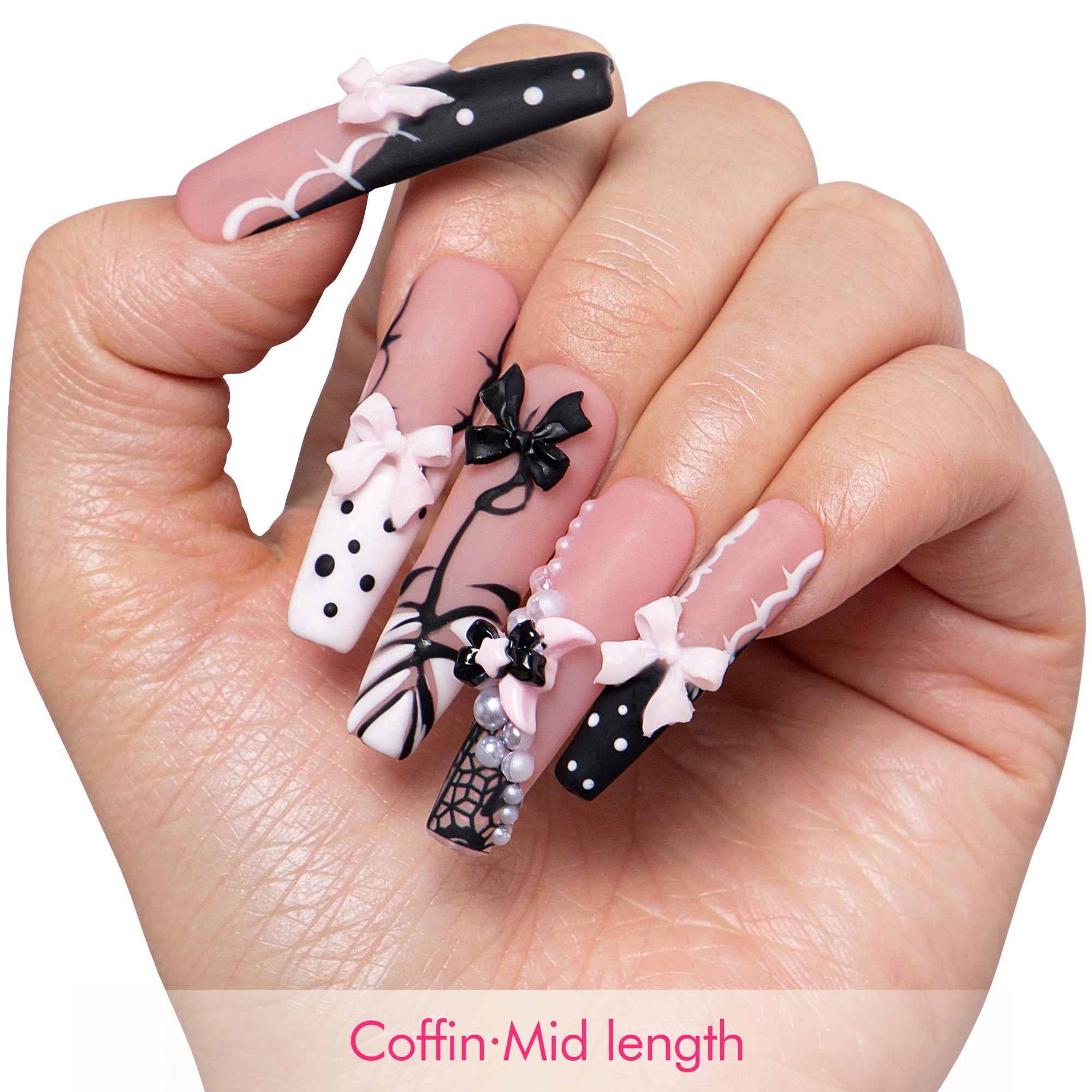Midnight Doll Handmade Nails H608