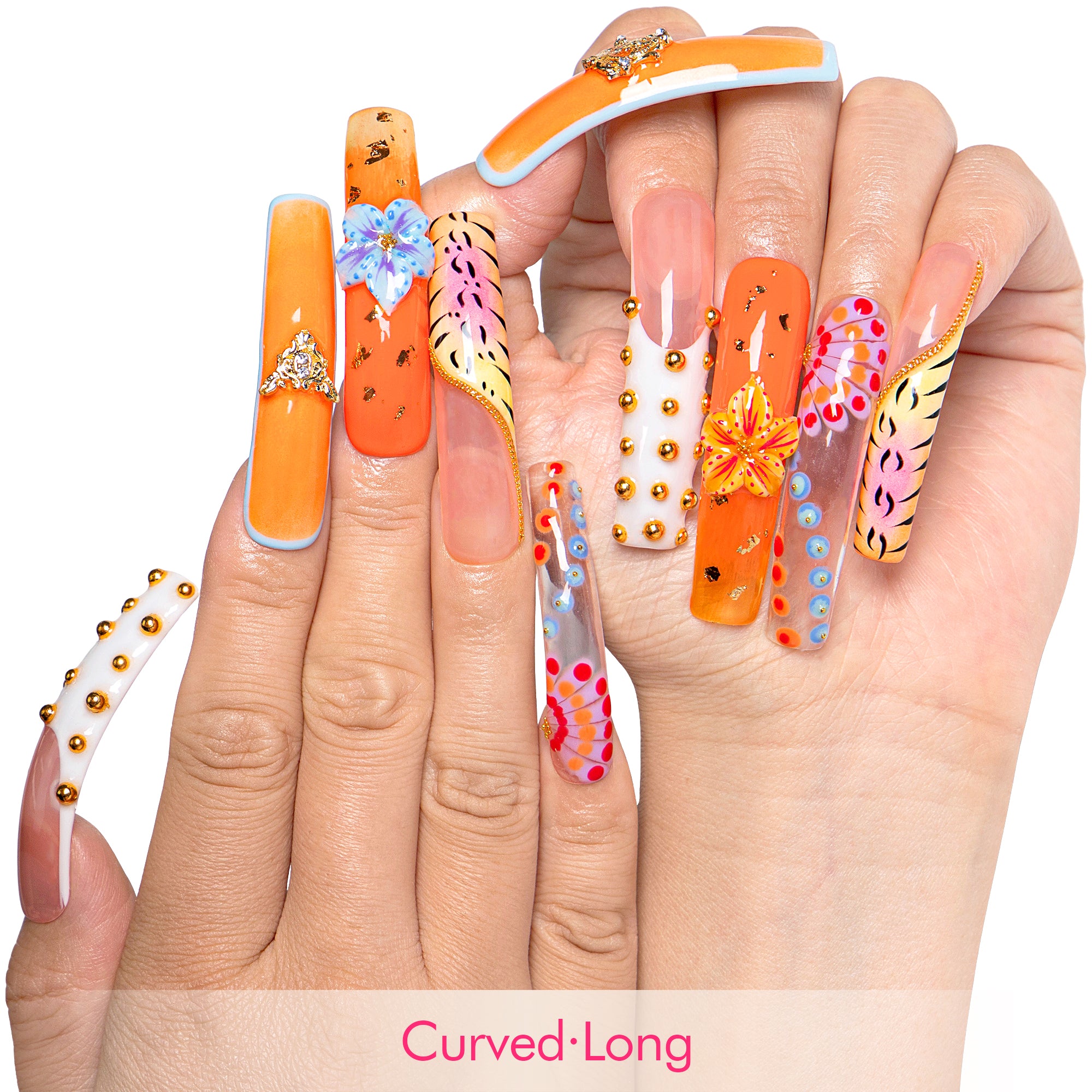 Tropical Trouble Handmade Nails H612