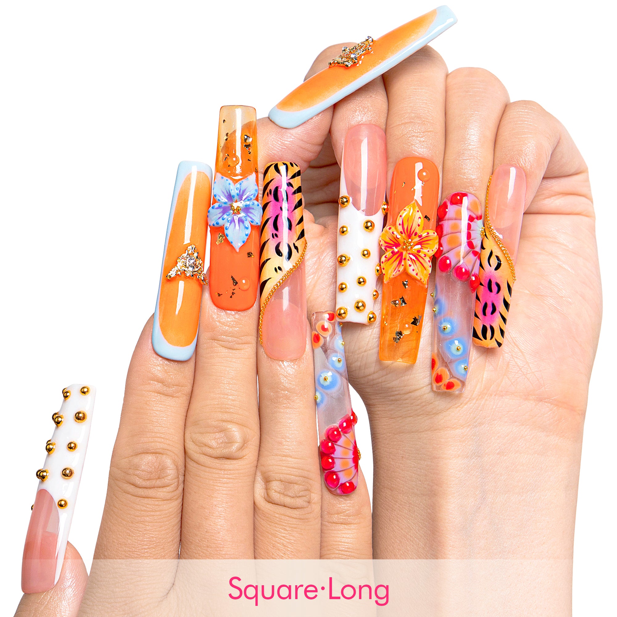 Tropical Trouble Handmade Nails H612