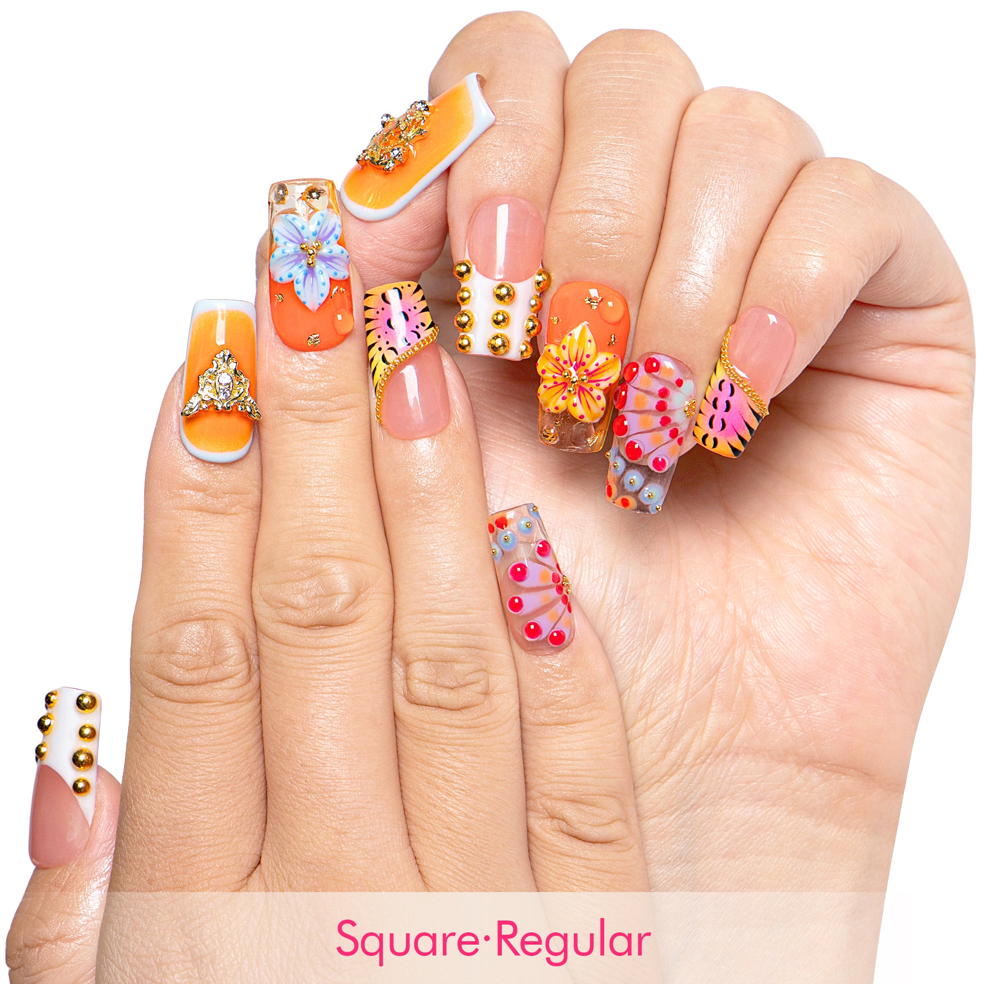 Tropical Trouble Handmade Nails H612