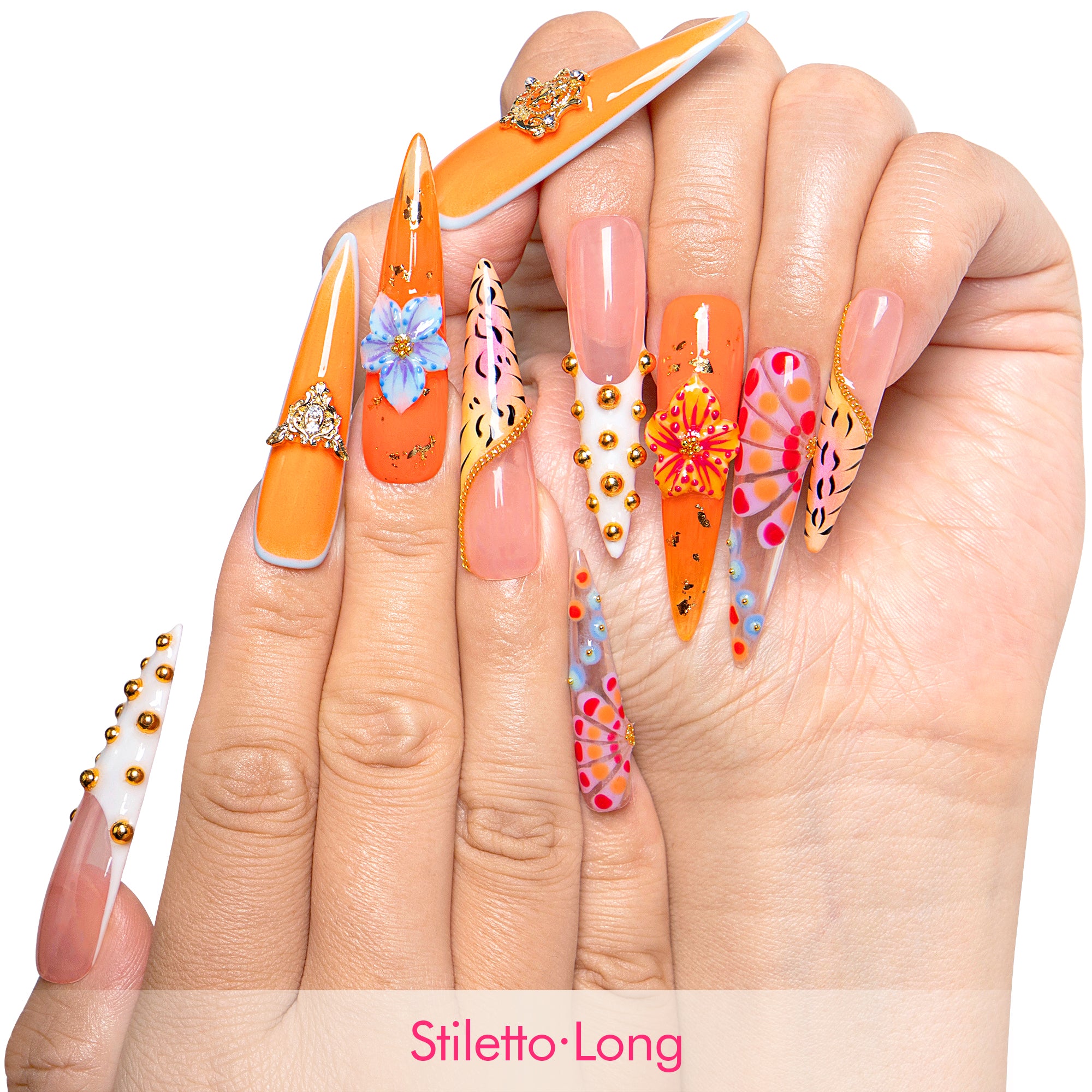 Tropical Trouble Handmade Nails H612