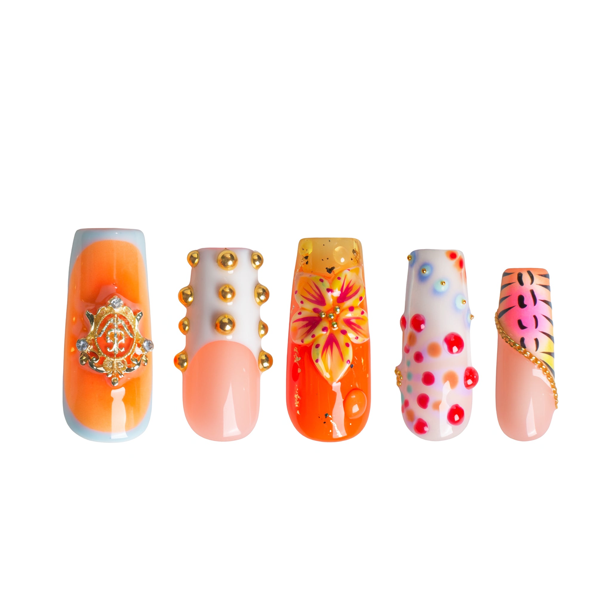 Tropical Trouble Handmade Nails H612