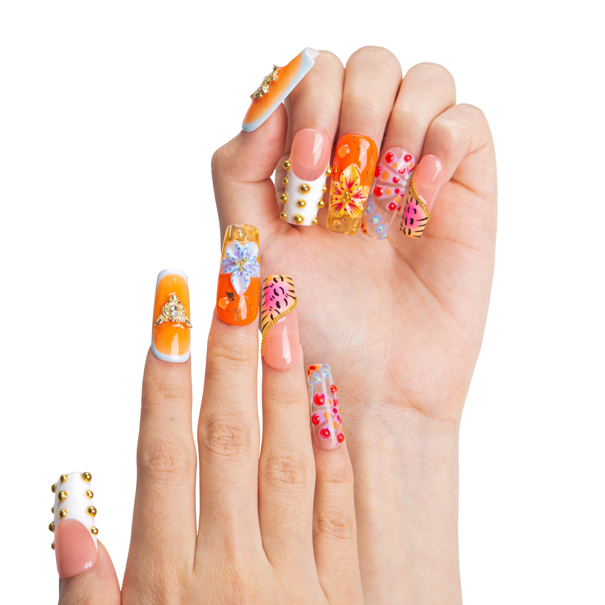 Tropical Trouble Handmade Nails H612