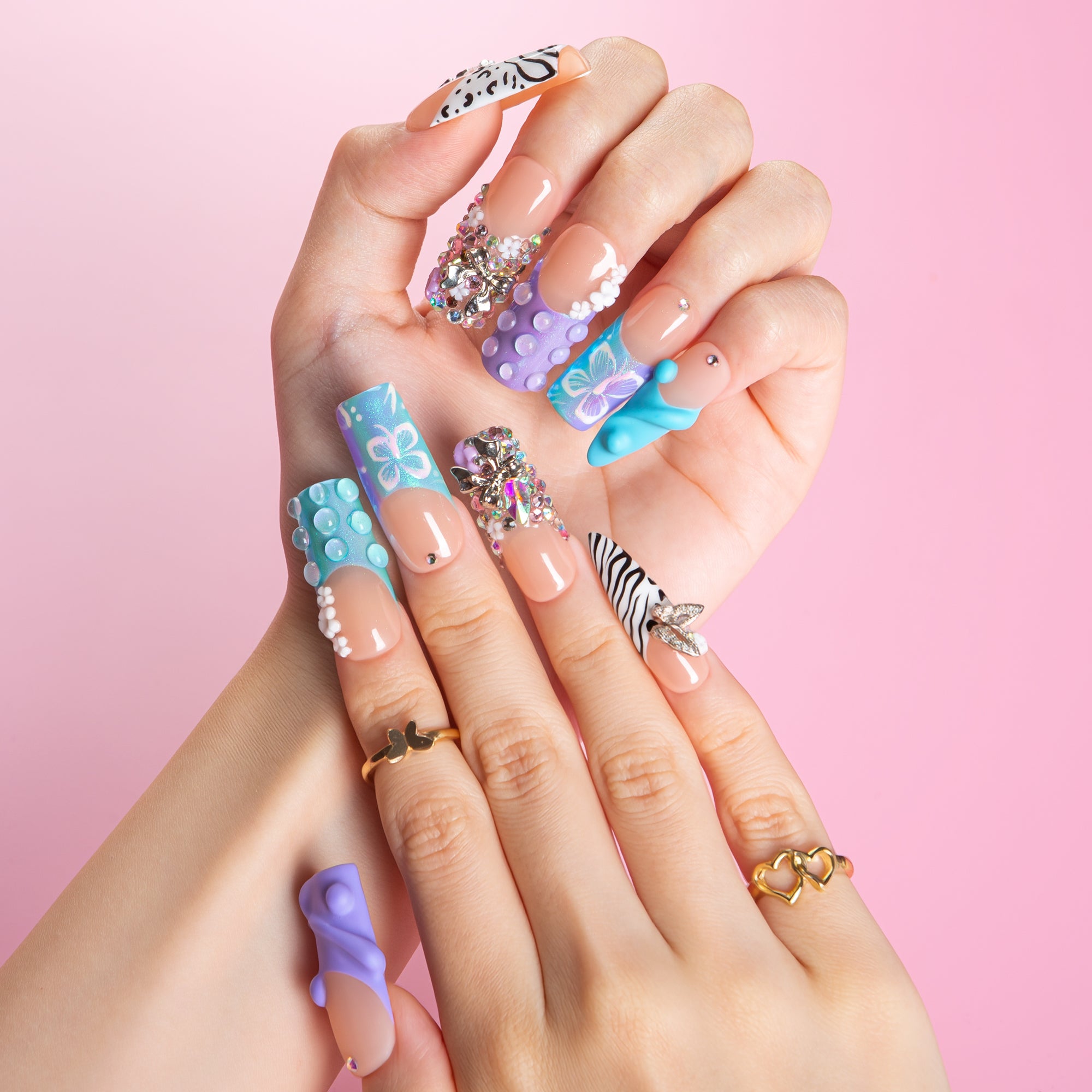Chill Girl Instinct Handmade Nails H613
