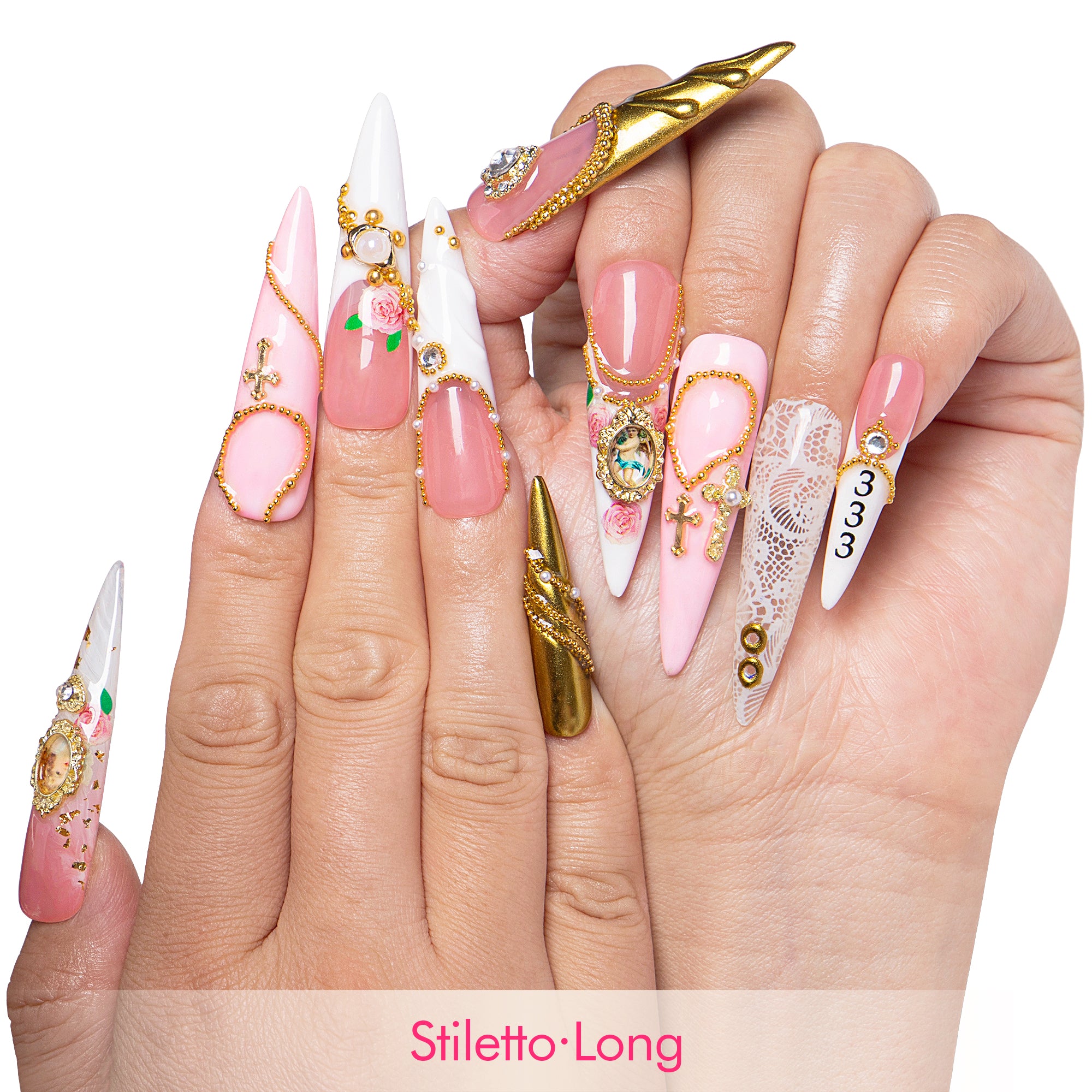 Gilded Heartbreak Handmade Nails H615