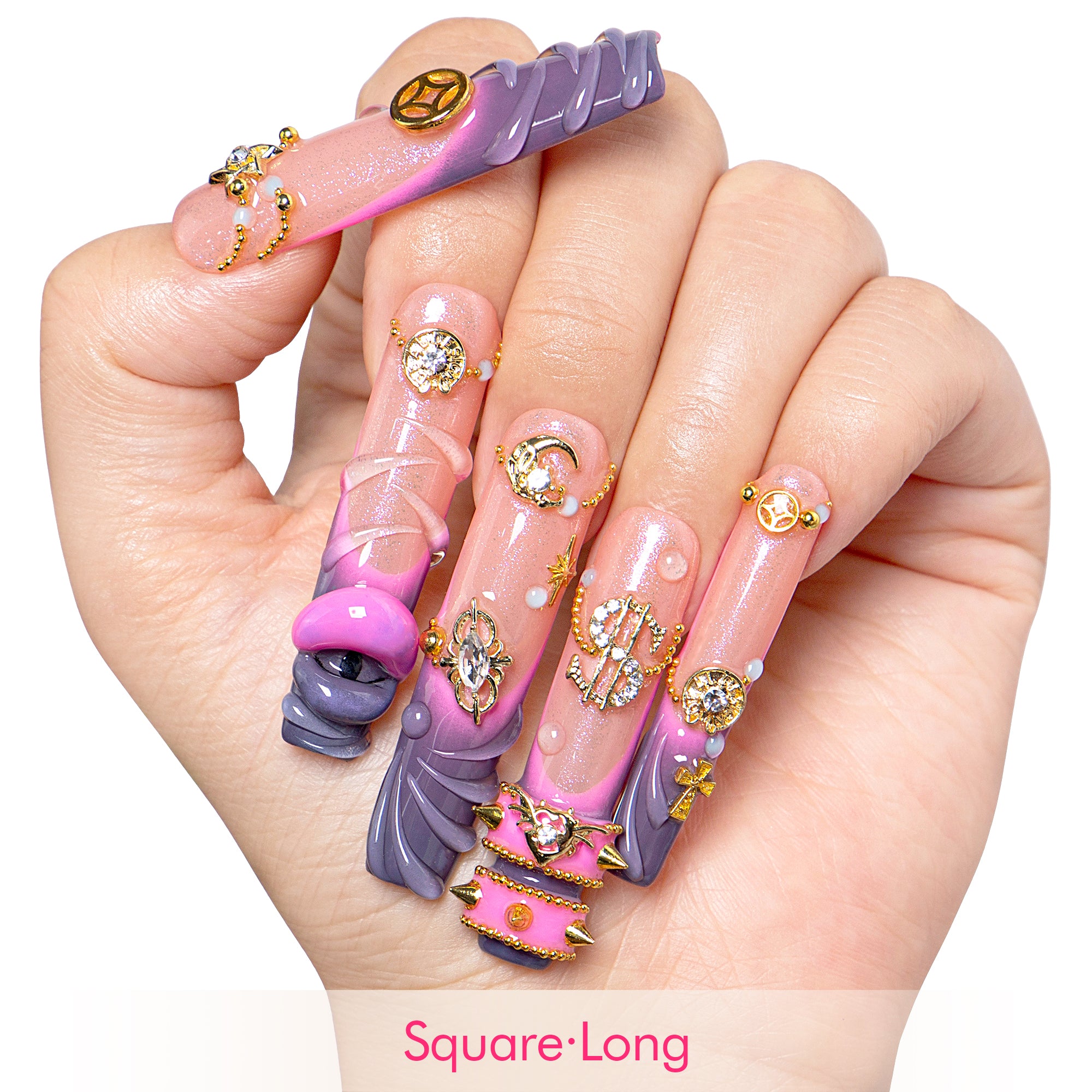 Starry-Eyed Trouble Handmade Nails H616