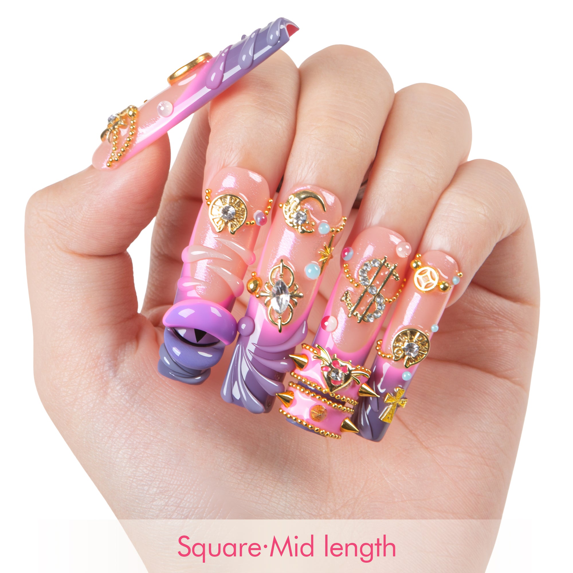 Starry-Eyed Trouble Handmade Nails H616