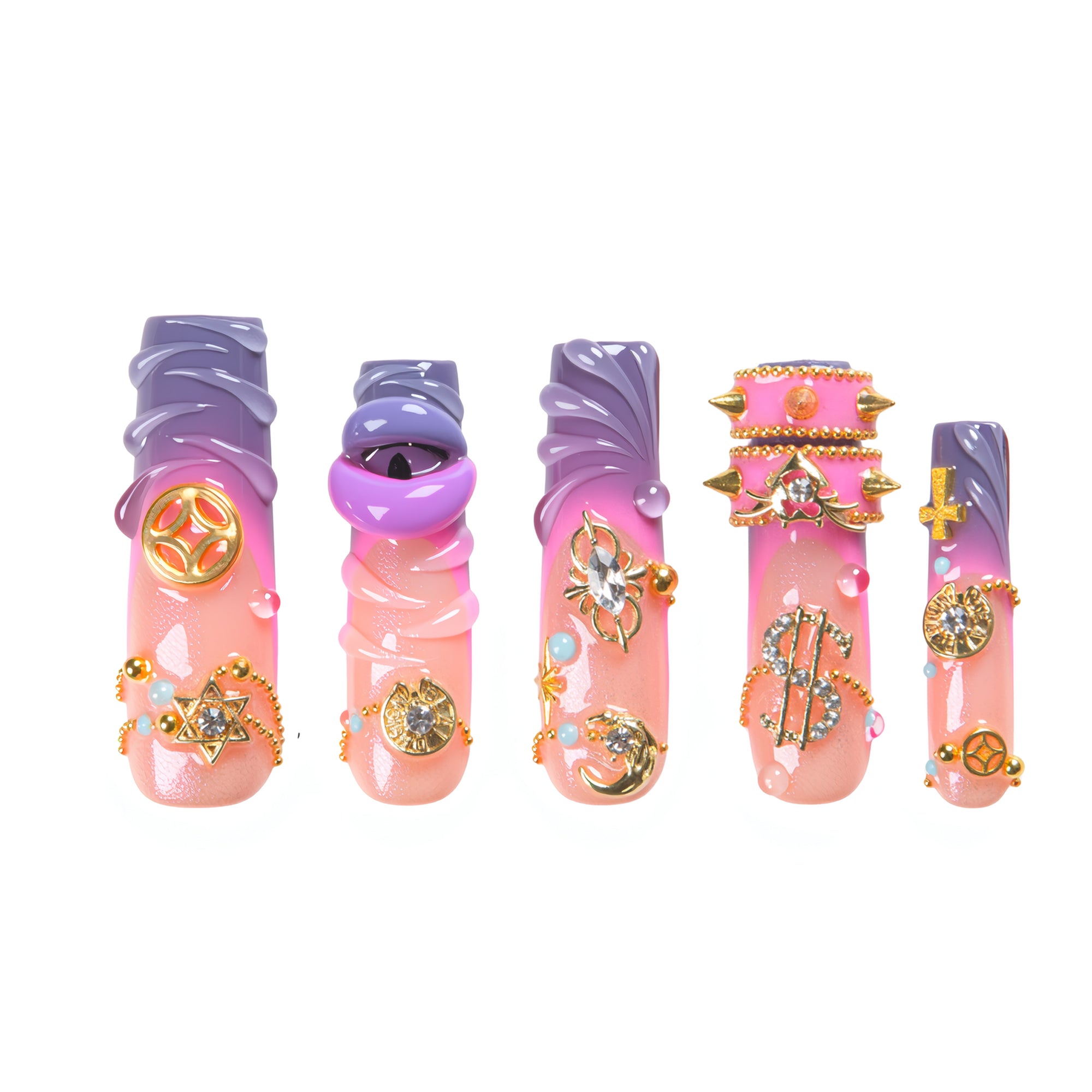 Starry-Eyed Trouble Handmade Nails H616