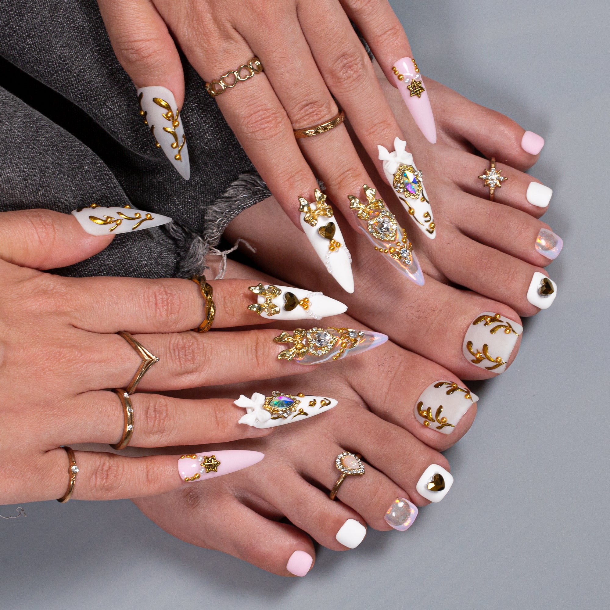 Cosmic Cutie Combo Set Handmade Nails H617+T617