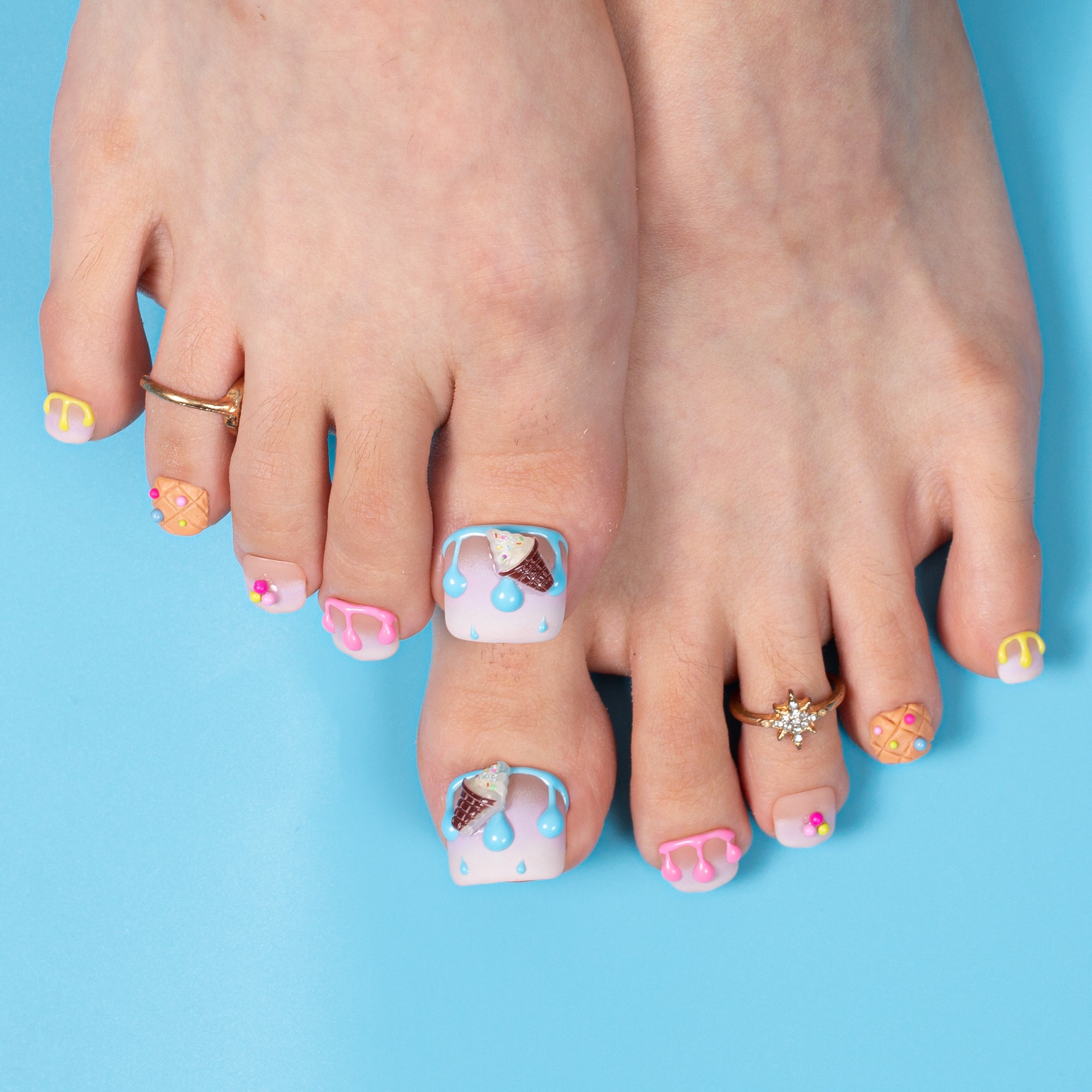 Drippin’ Not feelin’ T618 Toe Nails - 20Pcs Free Size