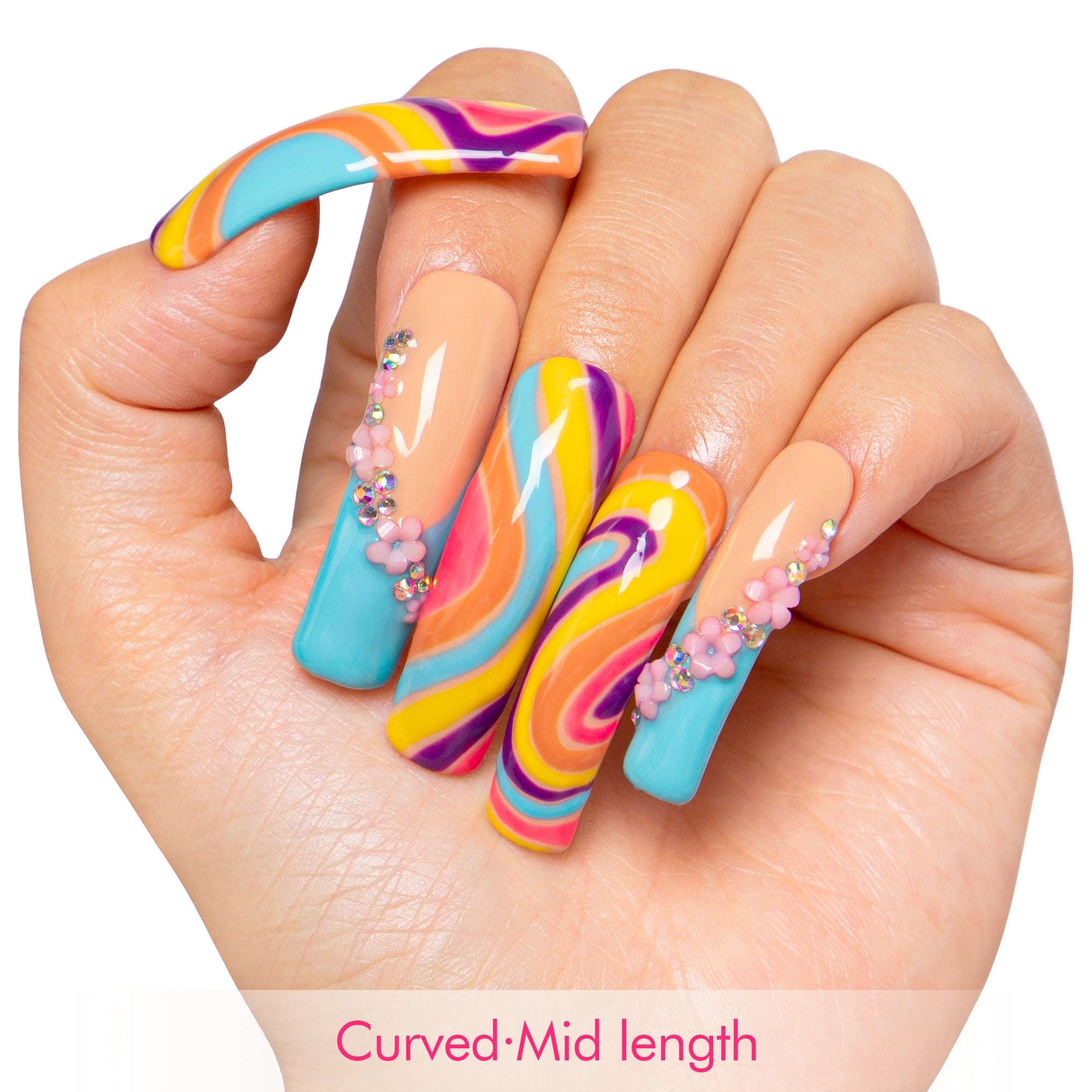Too Groovy To Text Back Handmade Nails H619