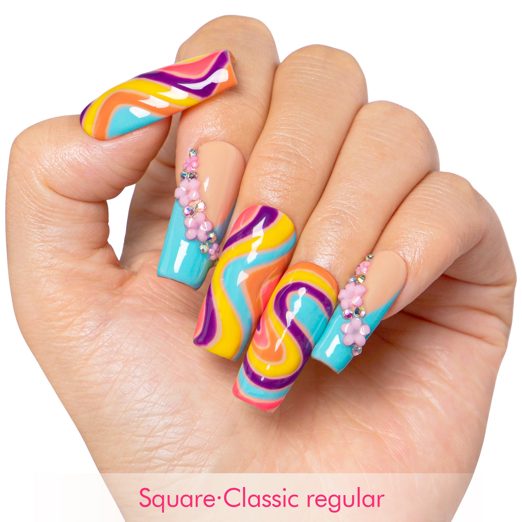 Too Groovy To Text Back Handmade Nails H619