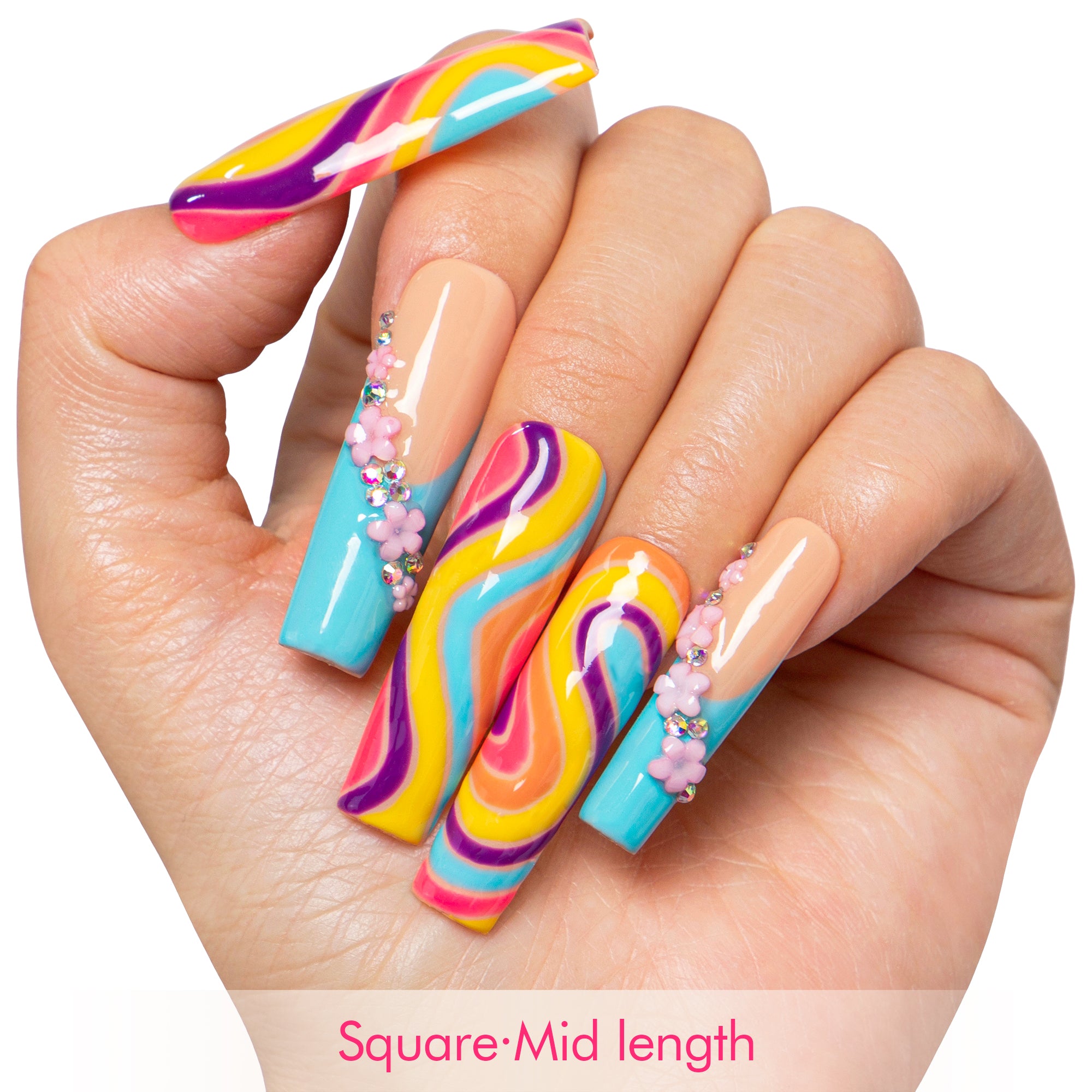 Too Groovy To Text Back Handmade Nails H619