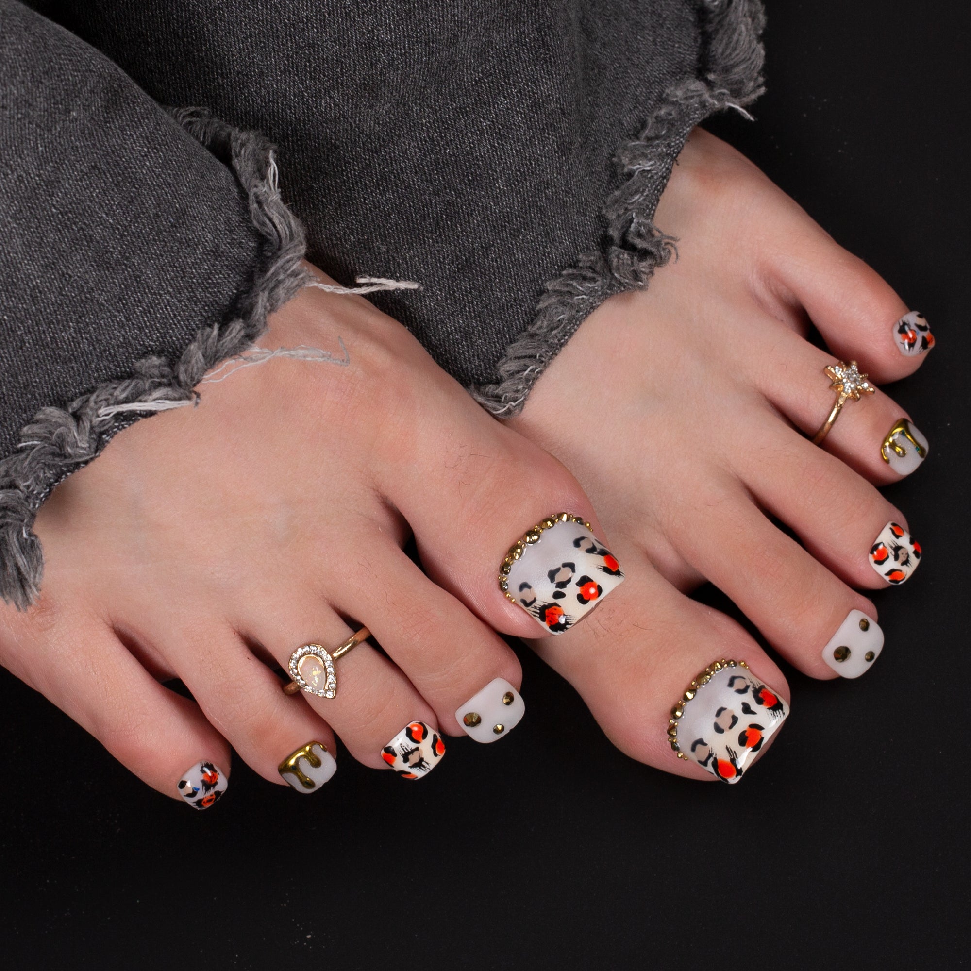 Glamour Gone Wild T620 Toe Nails - 20Pcs Free Size