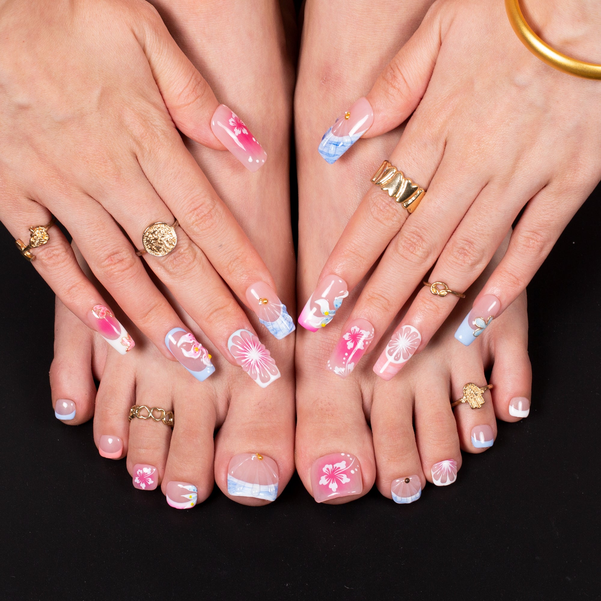 Pretty Little Mischief Combo Set Handmade Nails H621+T621