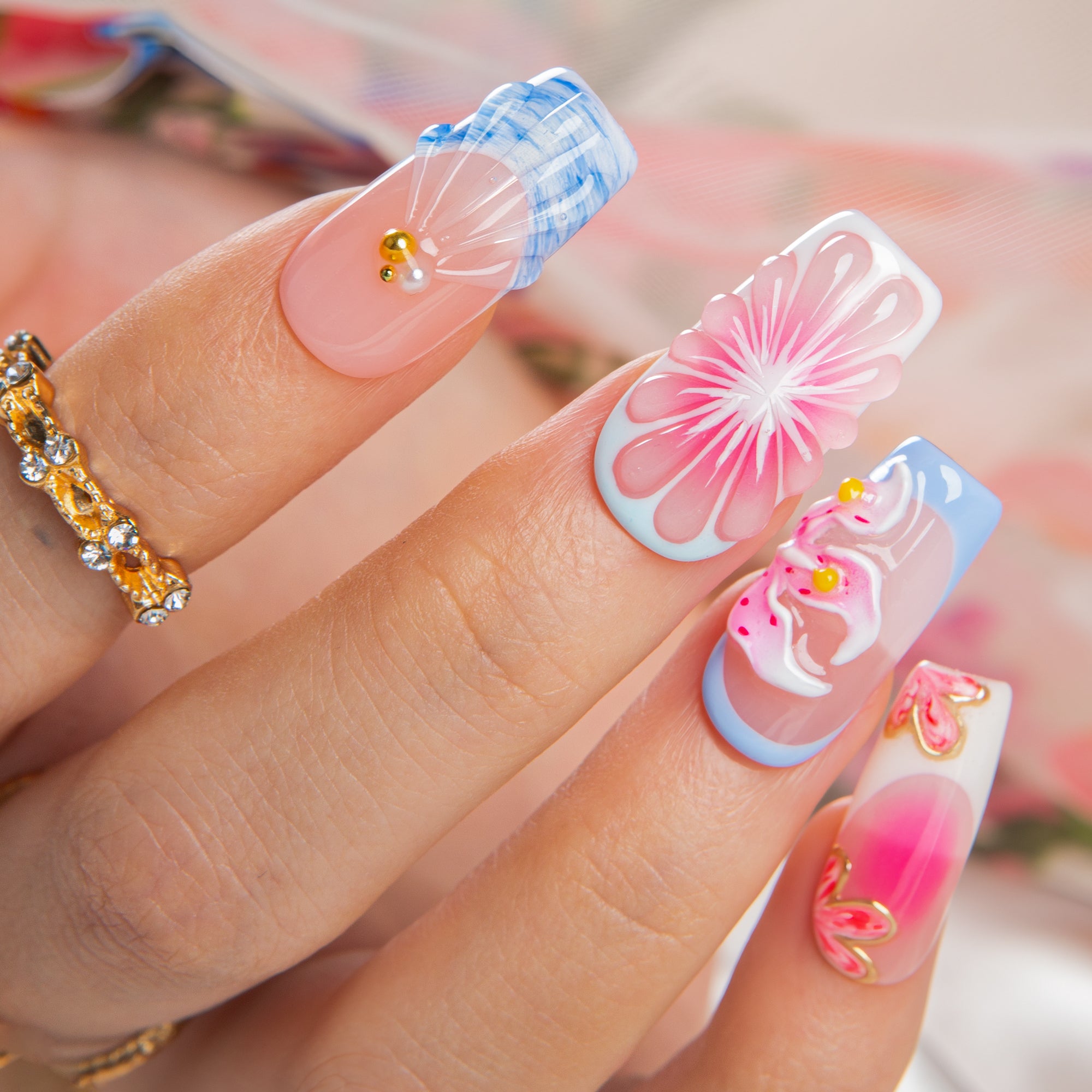Pretty Little Mischief Handmade Nails H621