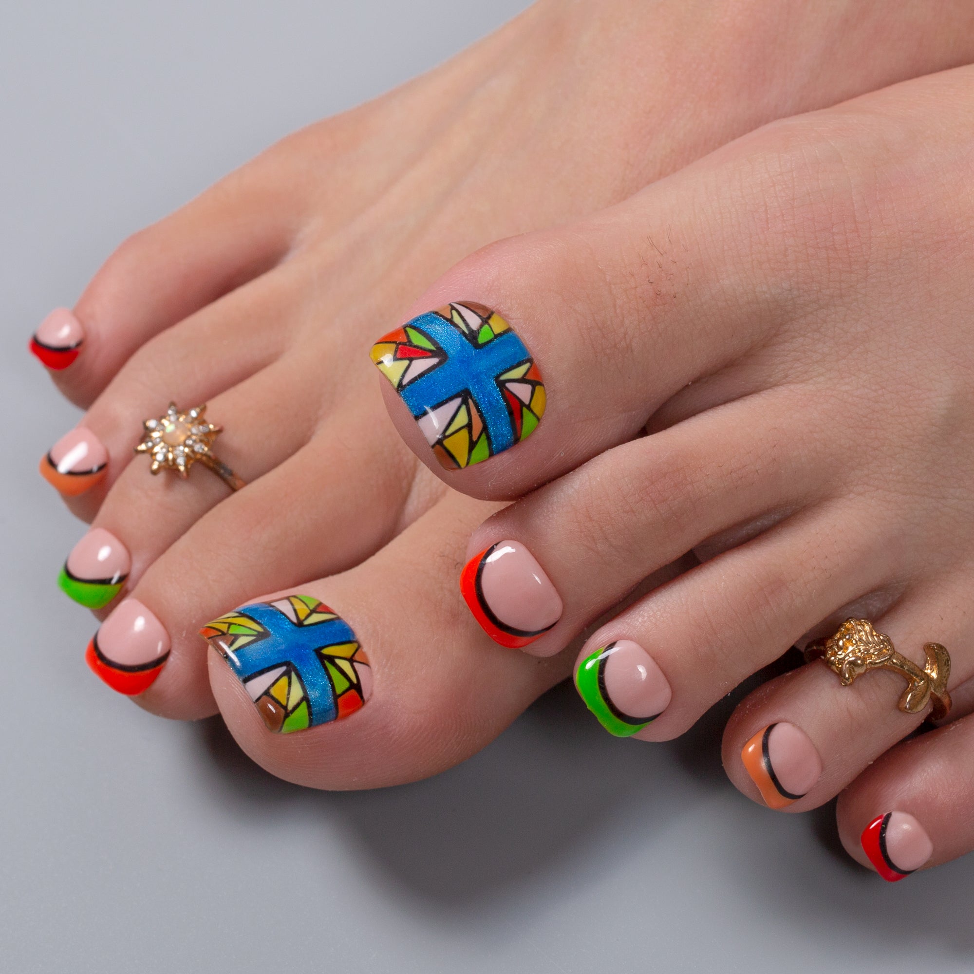 Cross My Style T622 Toe Nails - 20Pcs Free Size