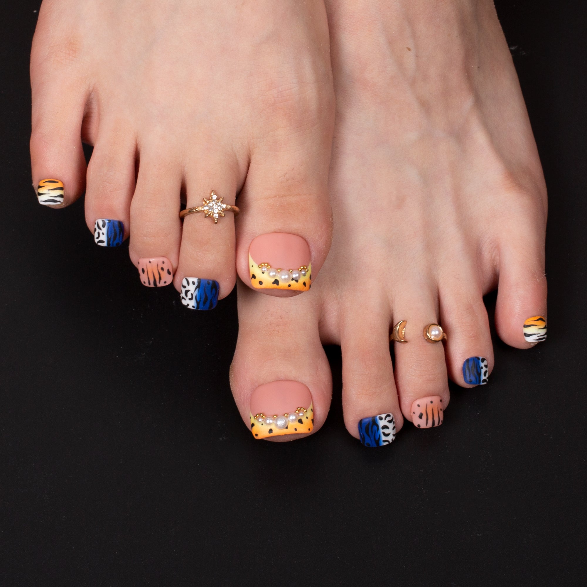 Leopard Lust T626 Toe Nails - 20Pcs Free Size