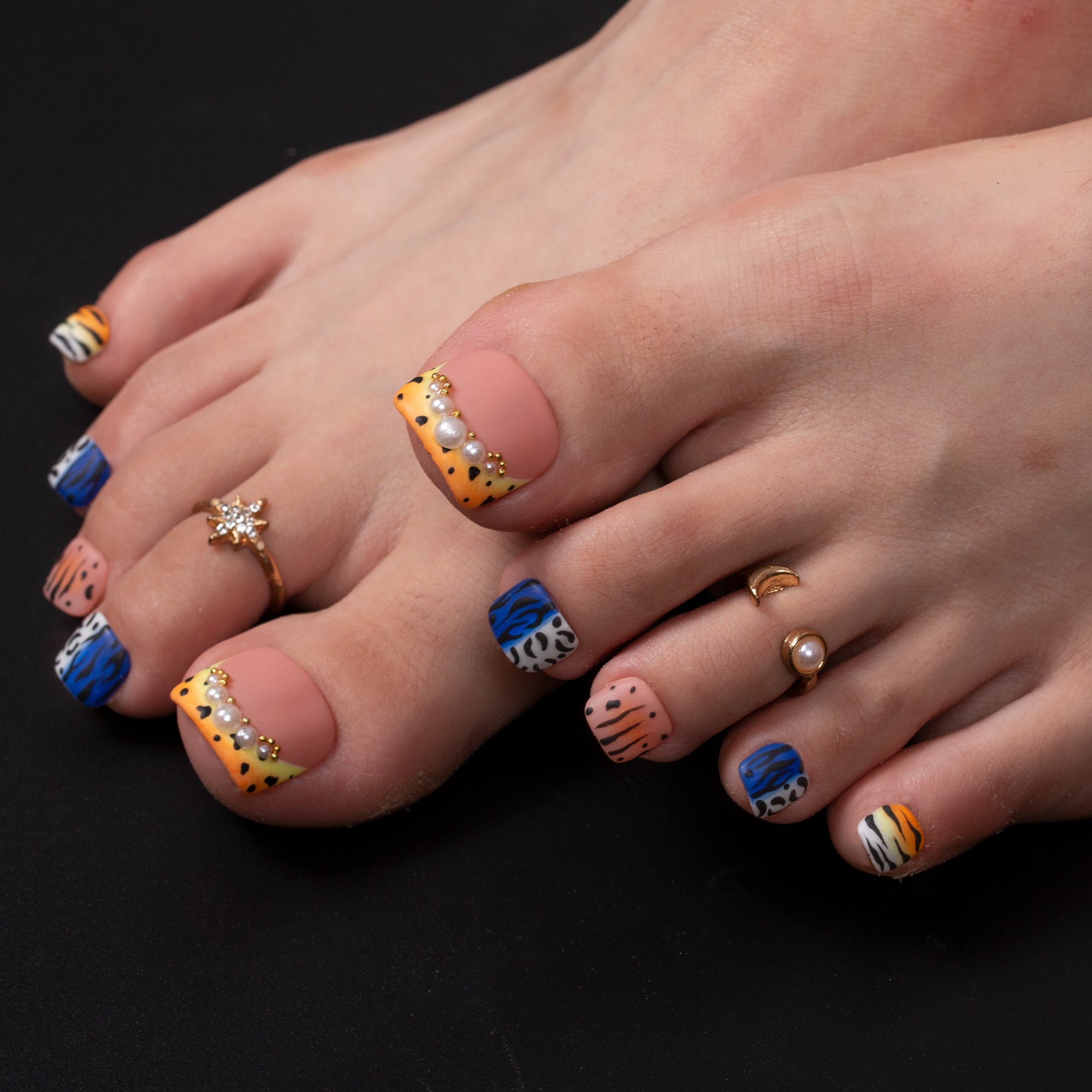 Leopard Lust T626 Toe Nails - 20Pcs Free Size