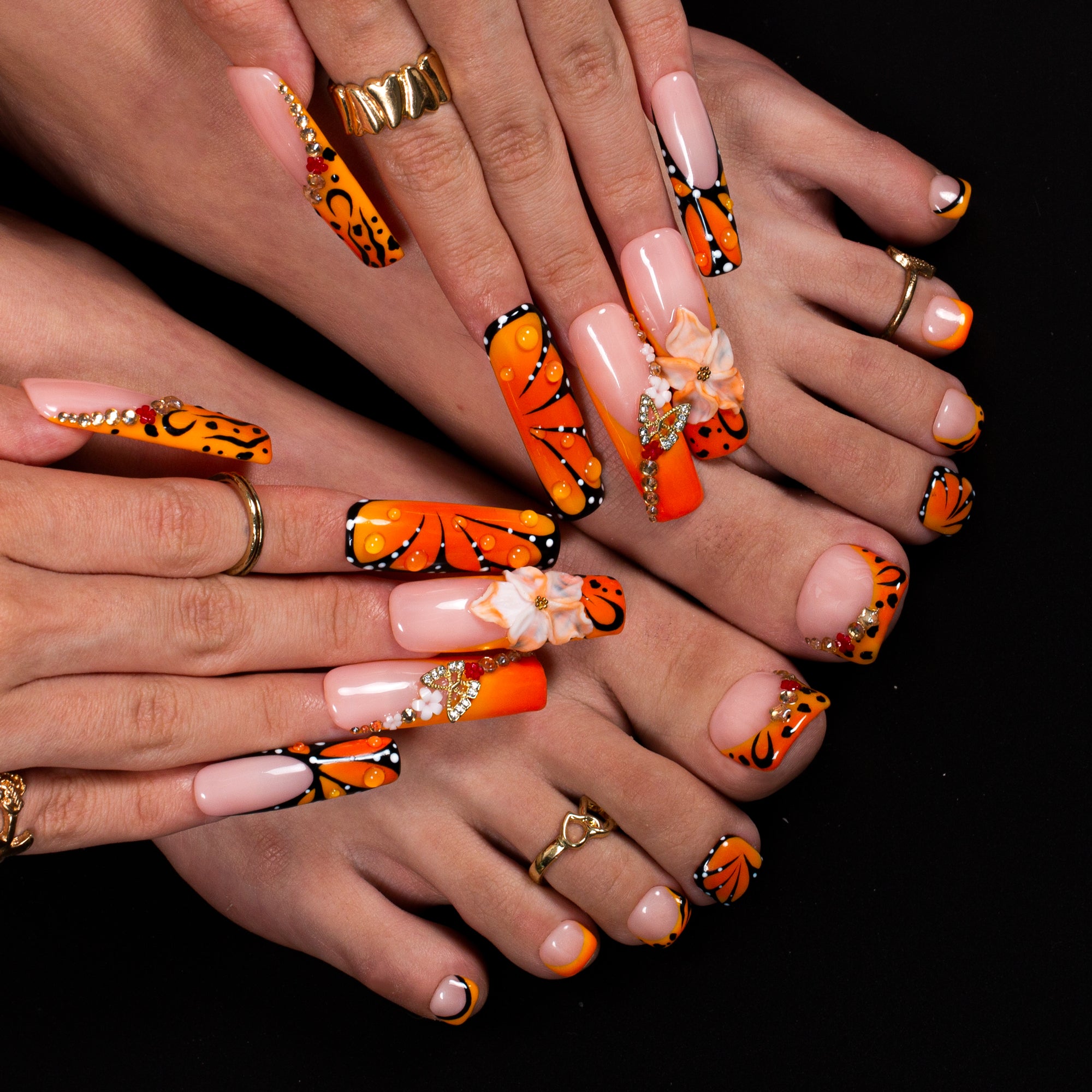 Mariposa Combo Set Handmade Nails H627+T627